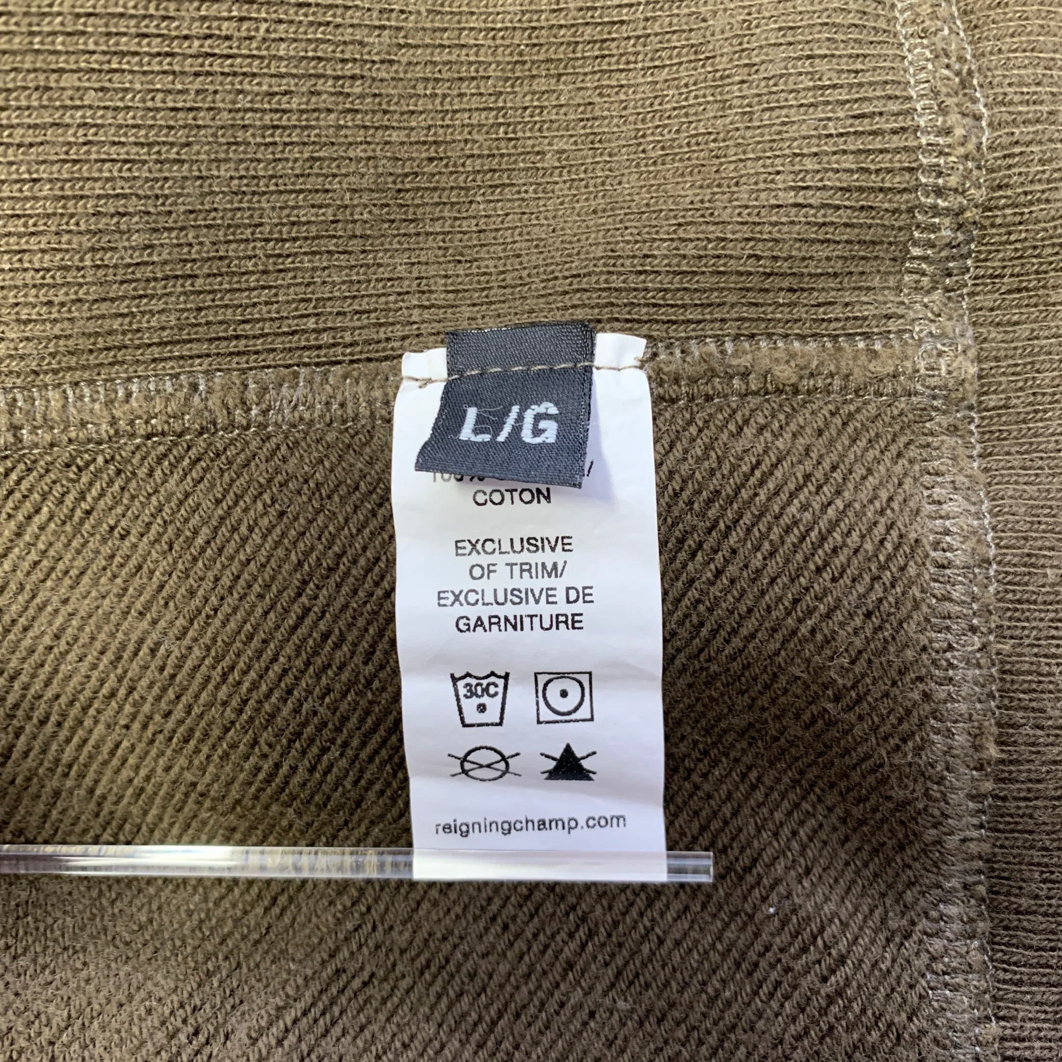 REIGNING CHAMP Size L Green Cotton Pullover - Image 6