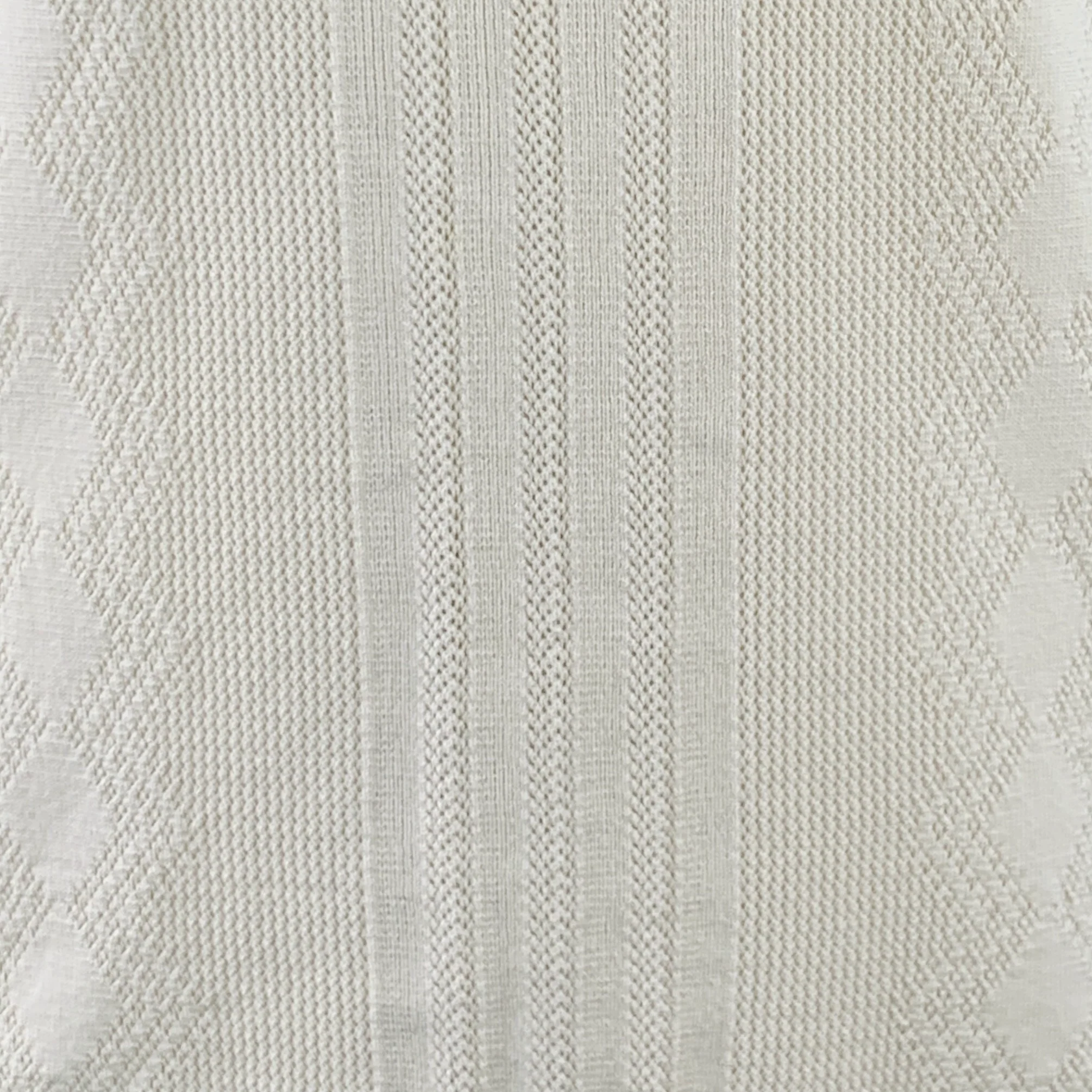 REISS Size M Rodrigo Cream Knit Cotton Blend Zip Up Polo - Image 2