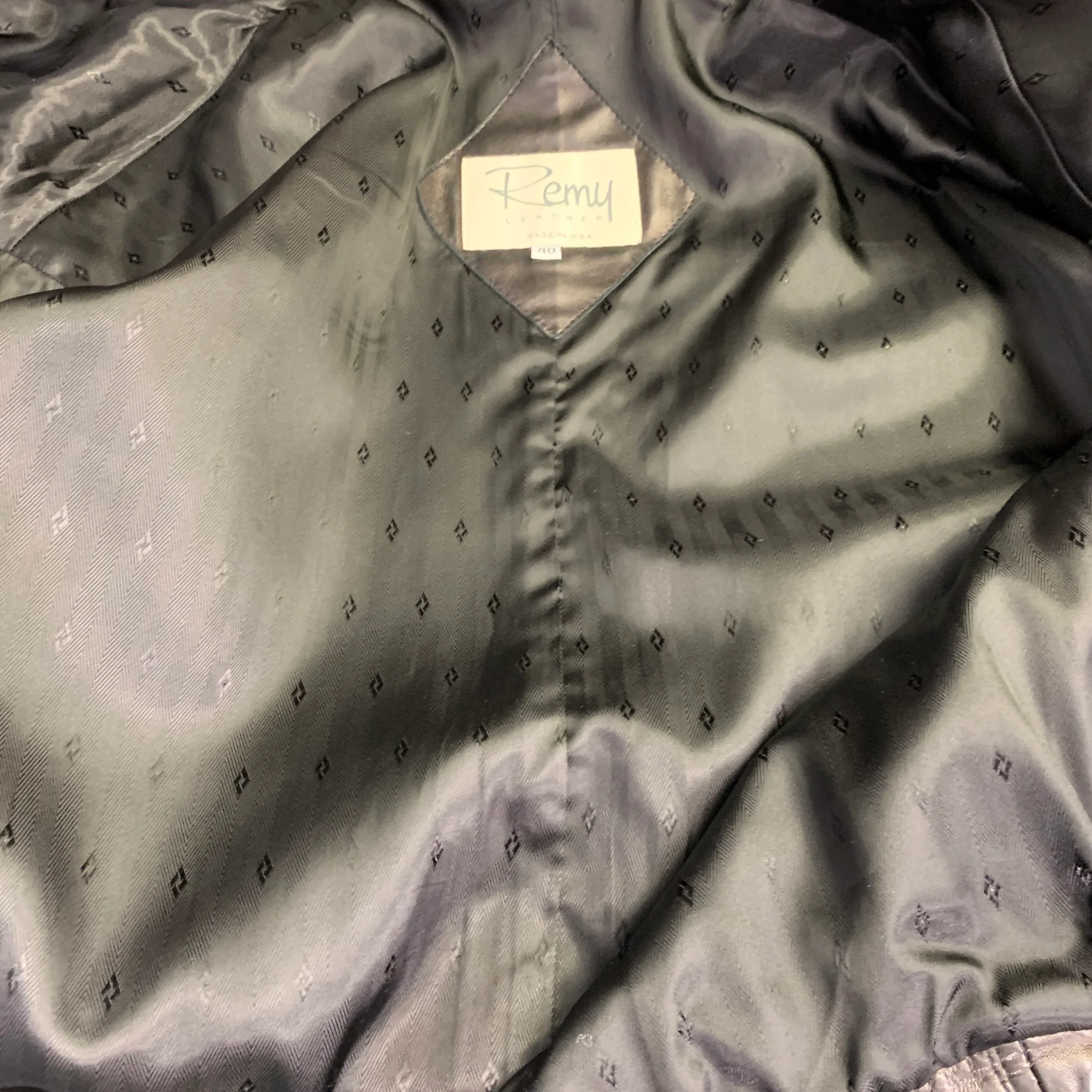 REMY LEATHER Size 40 Black Leather Zip Buttons Blouson Jacket - Image 6