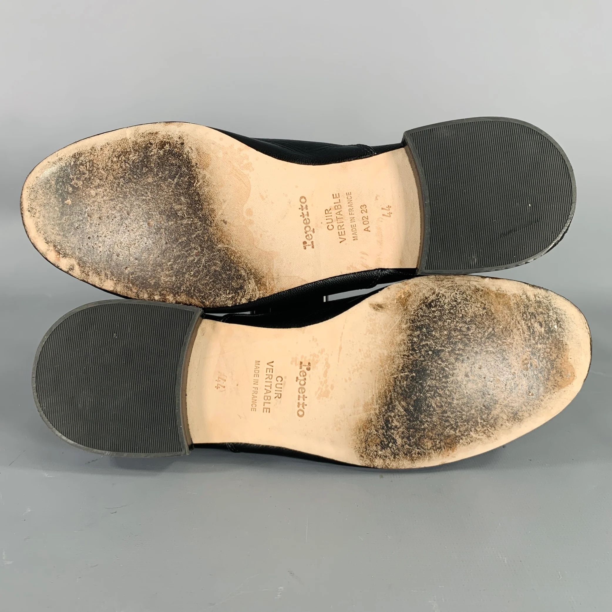 REPETTO Size 11 Black Leather Oxford Lace-Up Shoes - Image 6