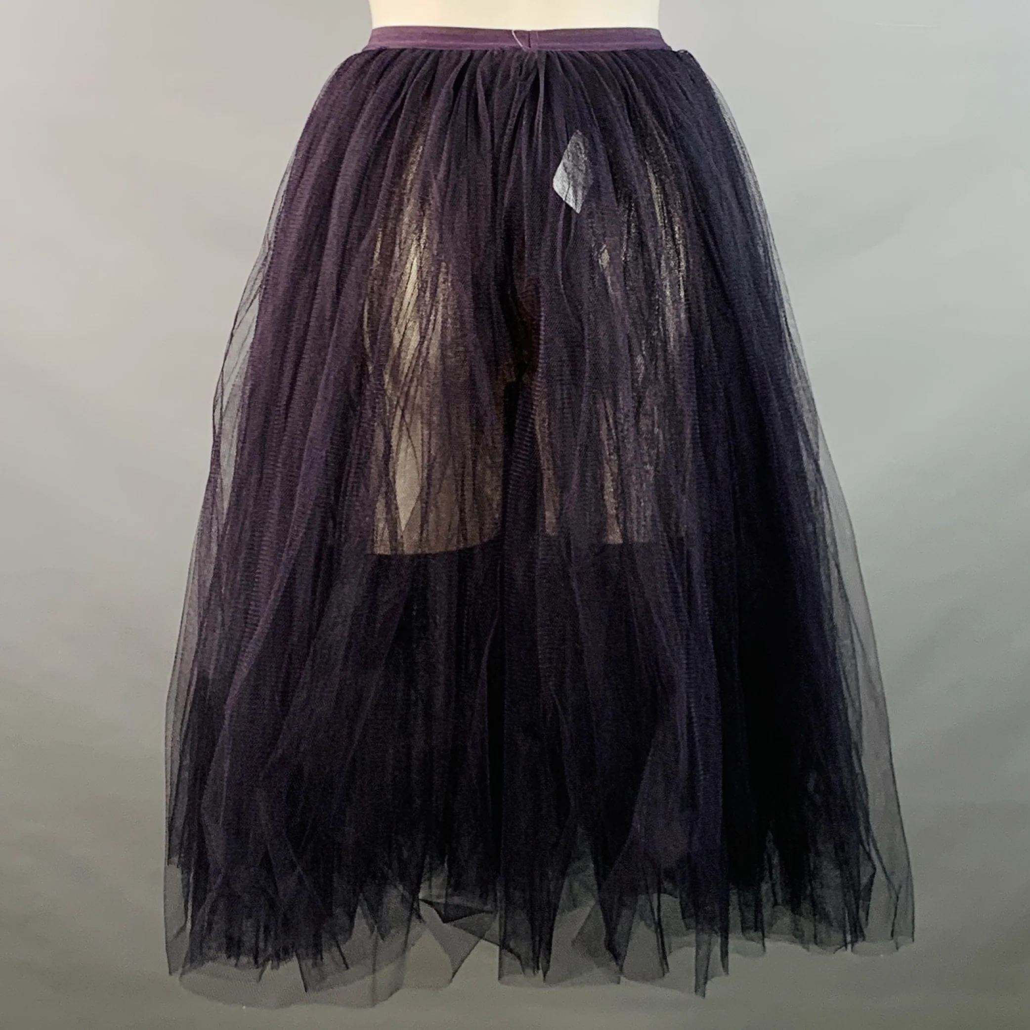 REPETTO Size XS/S Purple Tulle Ballerina Elastic Waistband Midi Skirt - Image 2