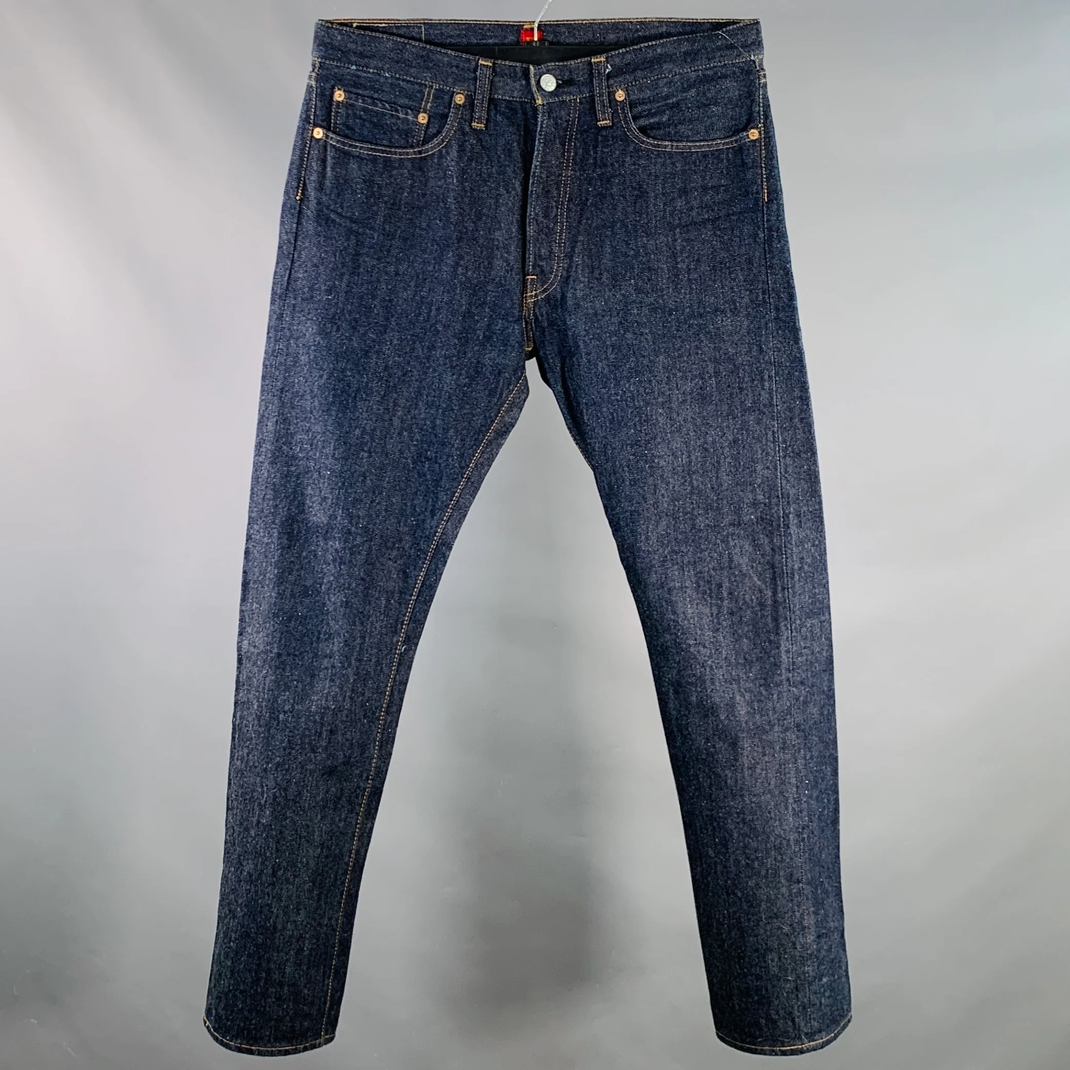 RESOLUTE Size 34 710 Indigo Twill Cotton Straight Selvedge Jeans