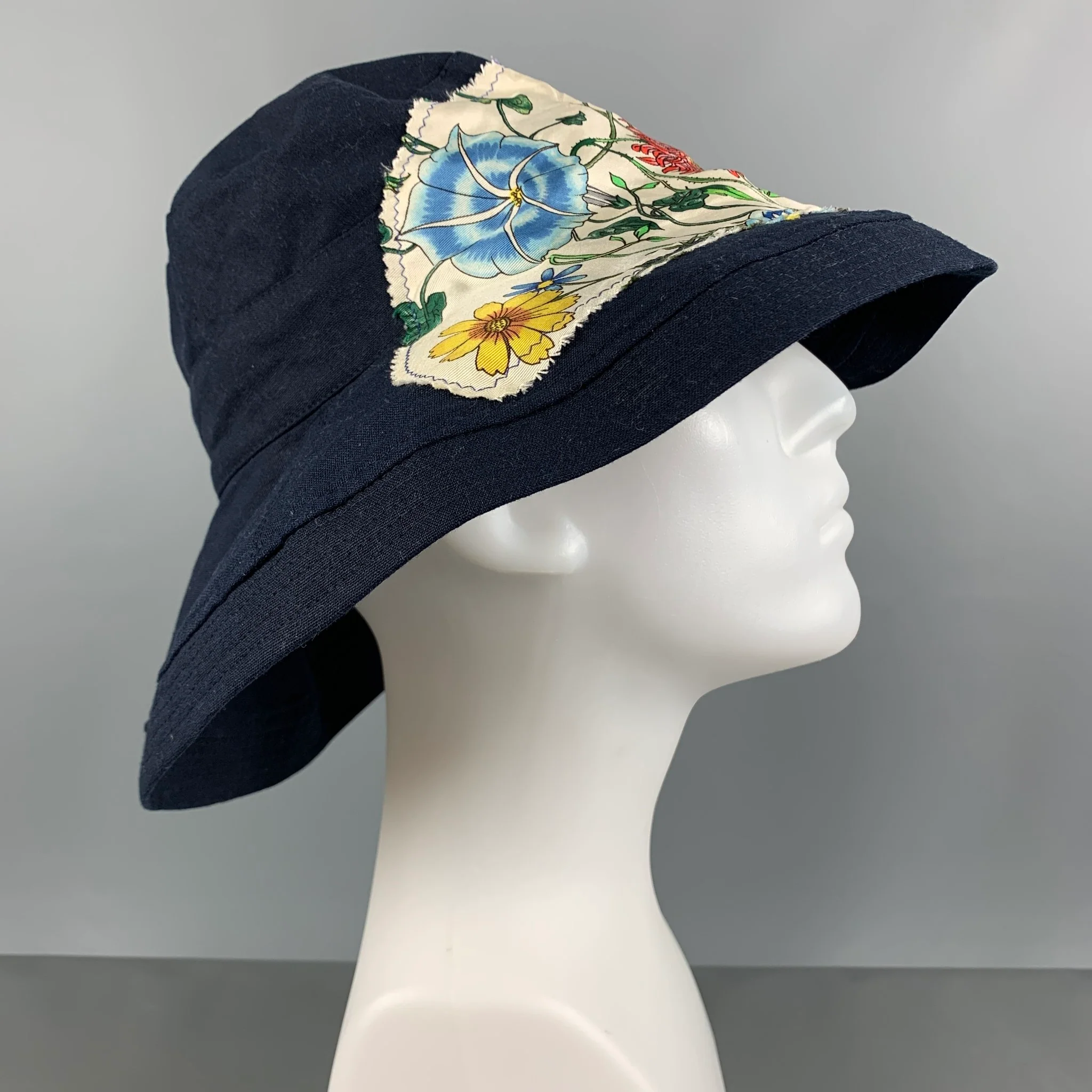 RESPOKE Size One Size Navy Multi-Color Aplique Canvas Hats - Image 3