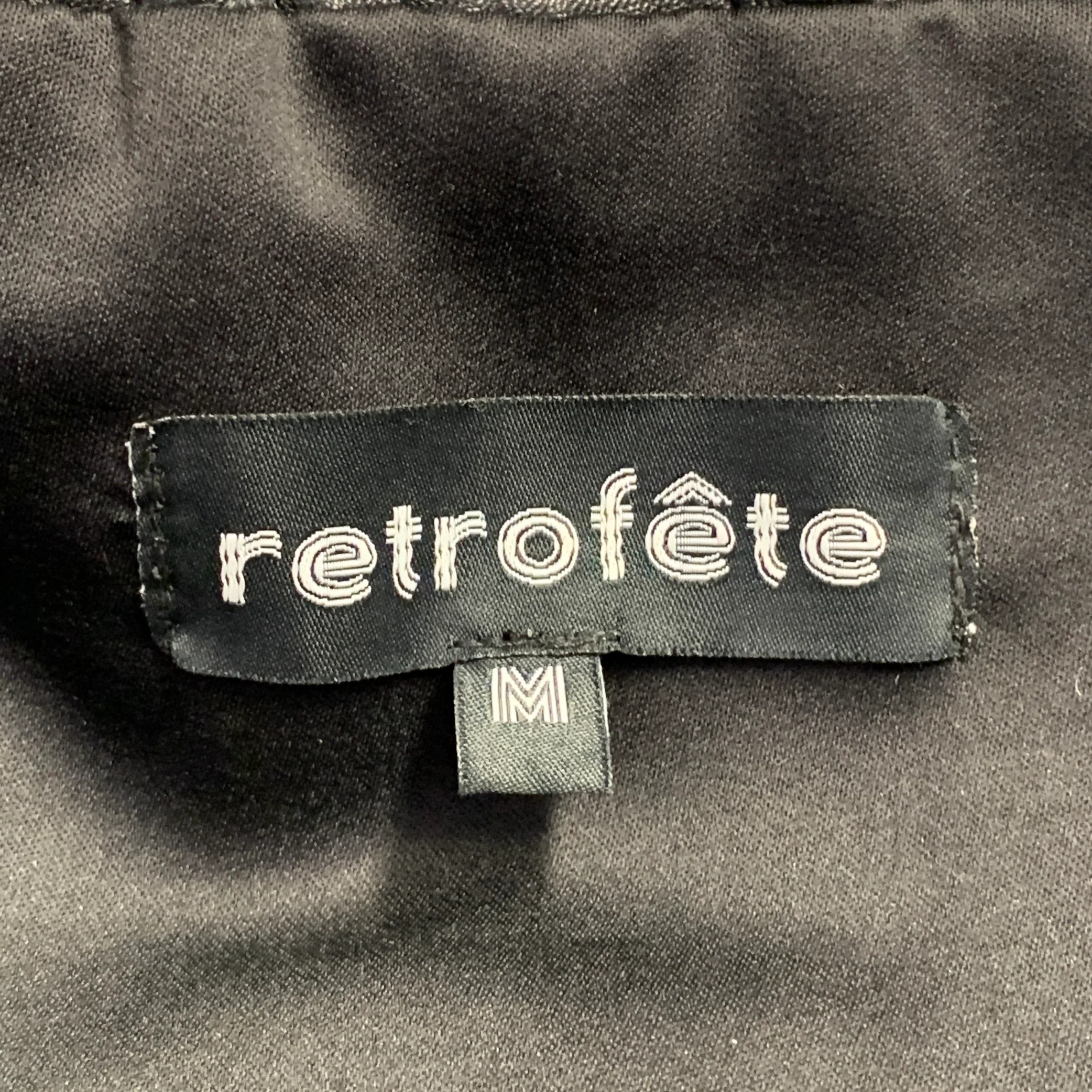 RETROFETE Size M Black Crystal Studded Lambskin Leather Biker Jacket - Image 7