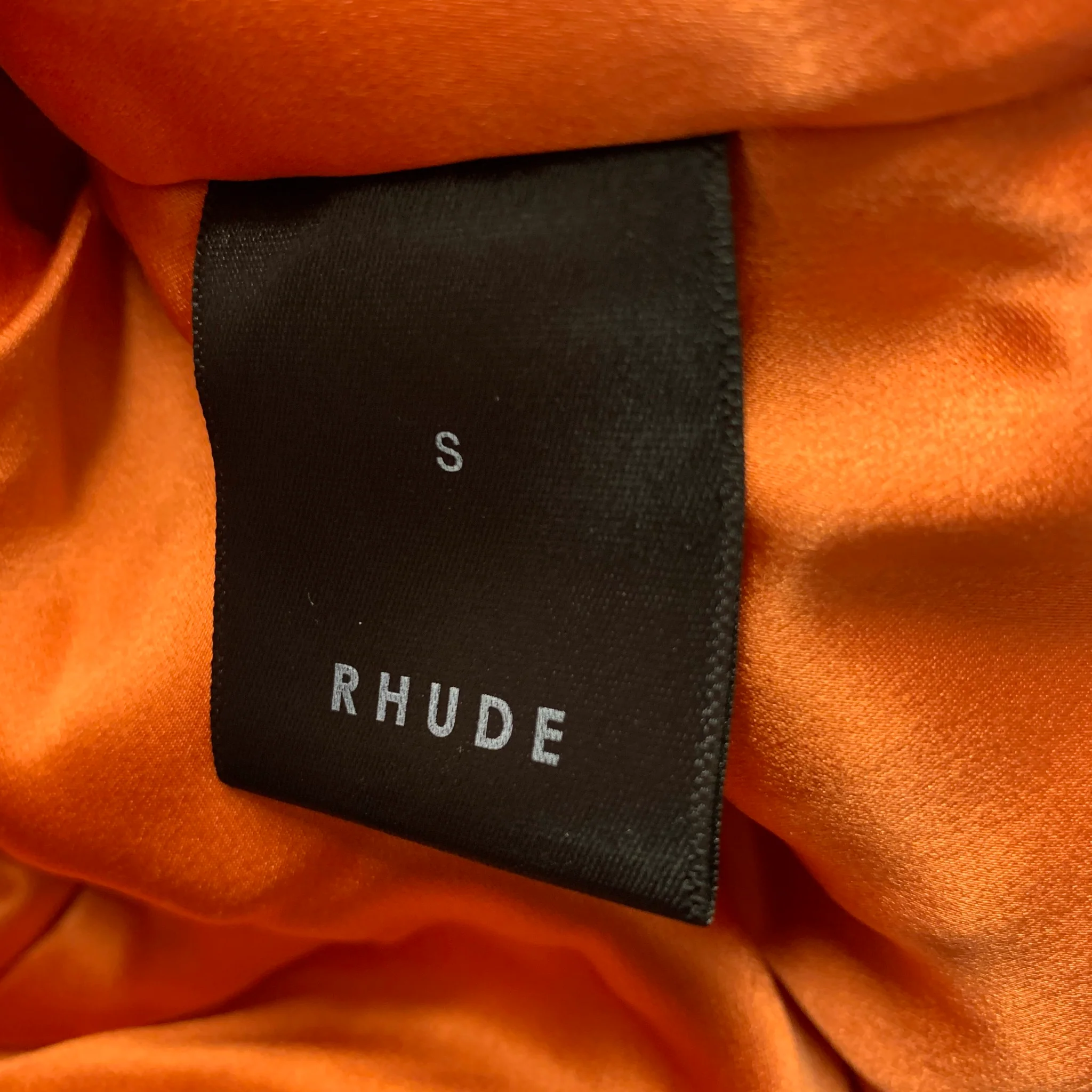 RHUDE Size S Blue Wool Polyester Ruched Bomber Jacket - Image 5