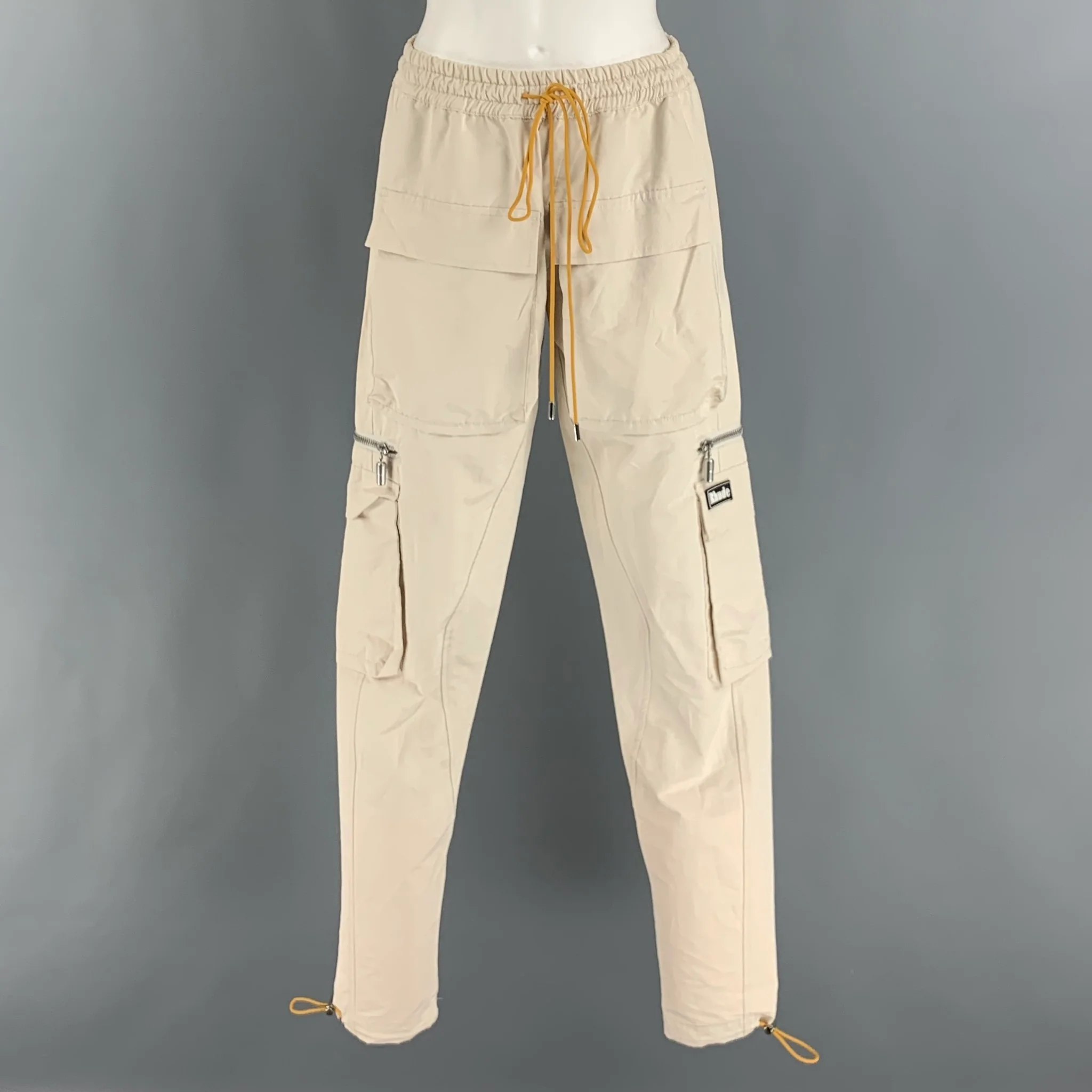 RHUDE Size XS Beige Cotton Blend Cargo Casual Pants