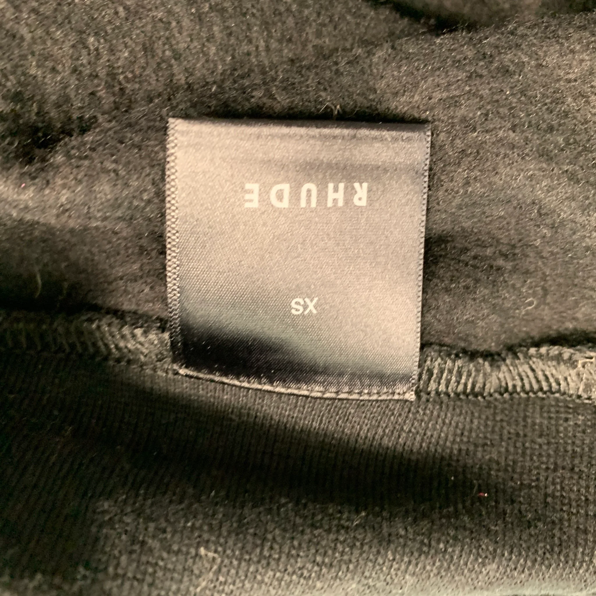 RHUDE Size XS Black White Graphic Cotton Crew-Neck Sweatshirt - Image 5