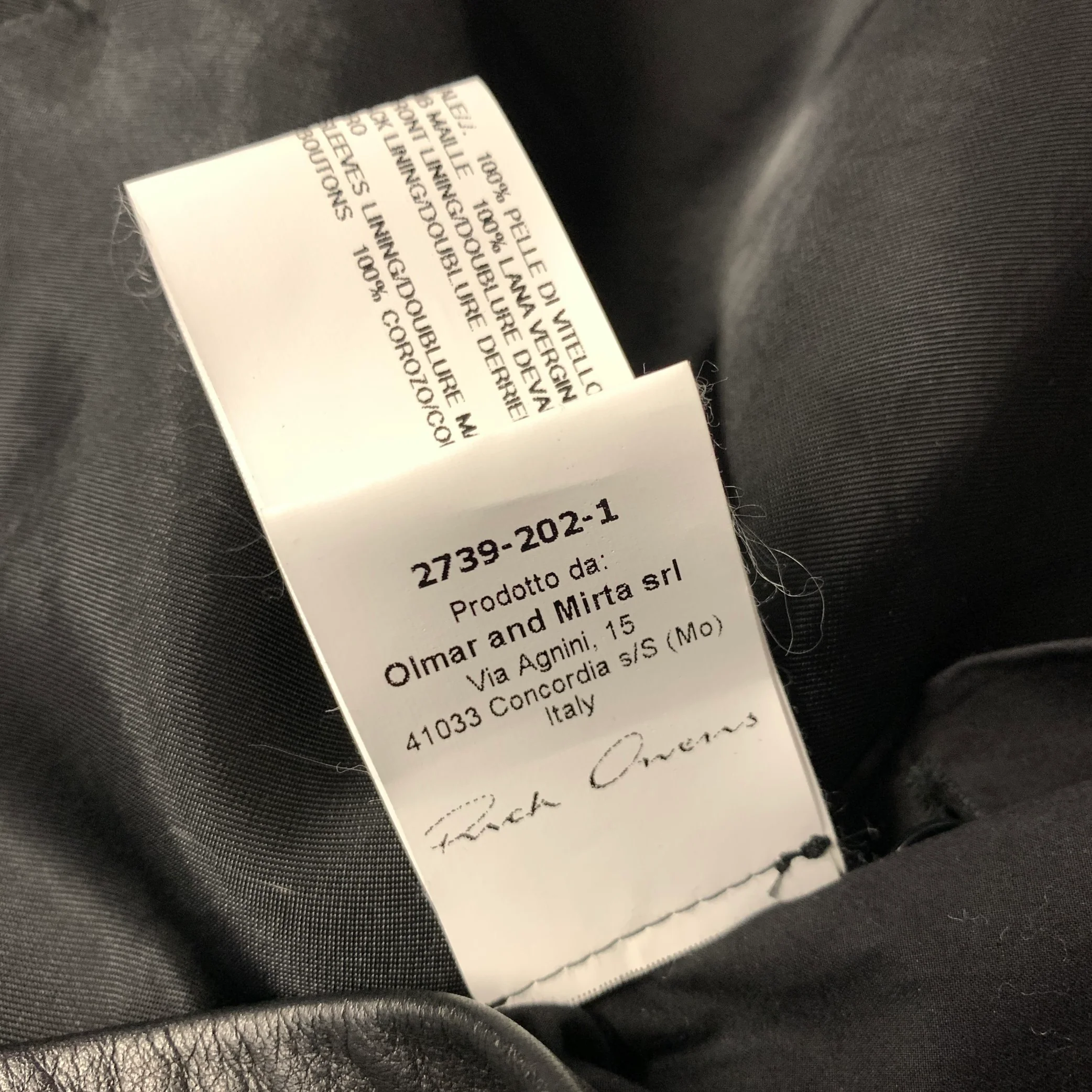 RICK OWENS Size 10 Black Leather Crackled Moto Racer Jacket - Image 6