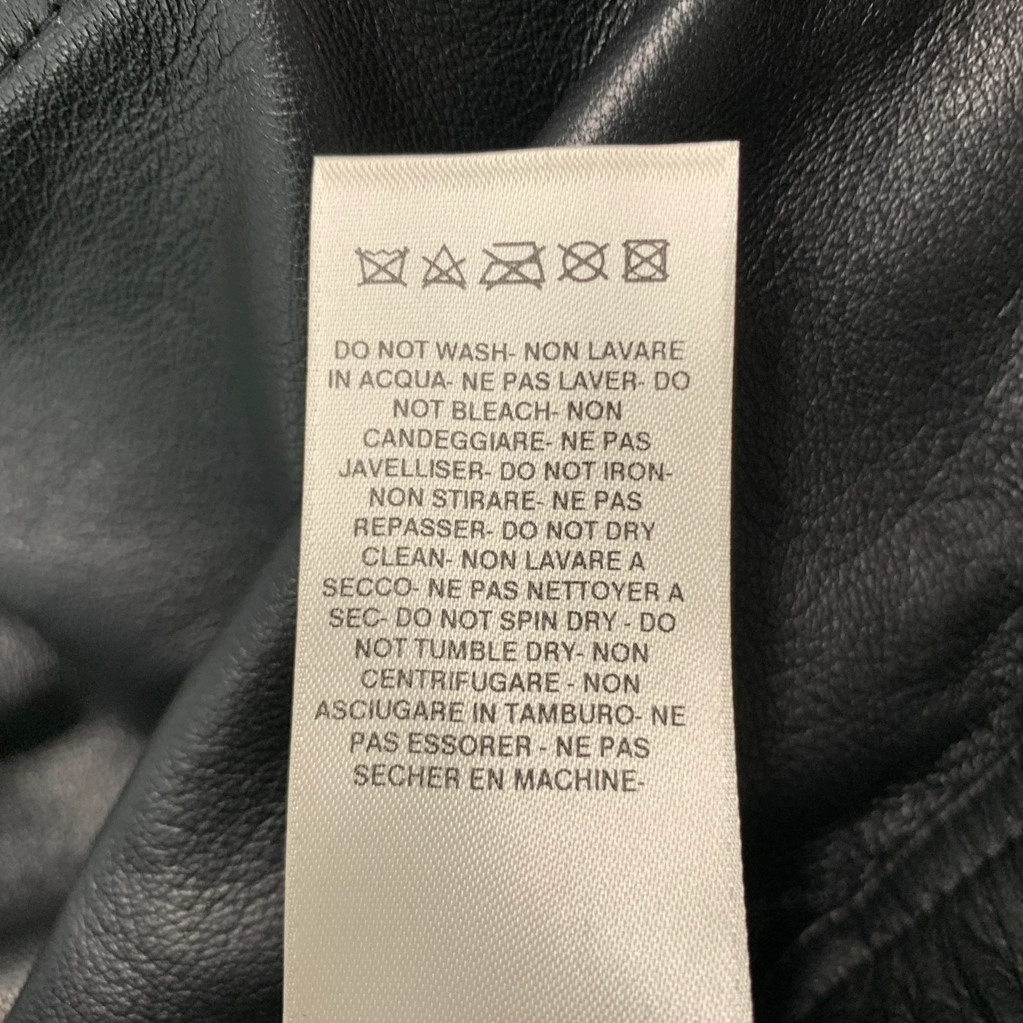 RICK OWENS Size 2 Black Lamb Skin D'Orsay Shorts - Image 5