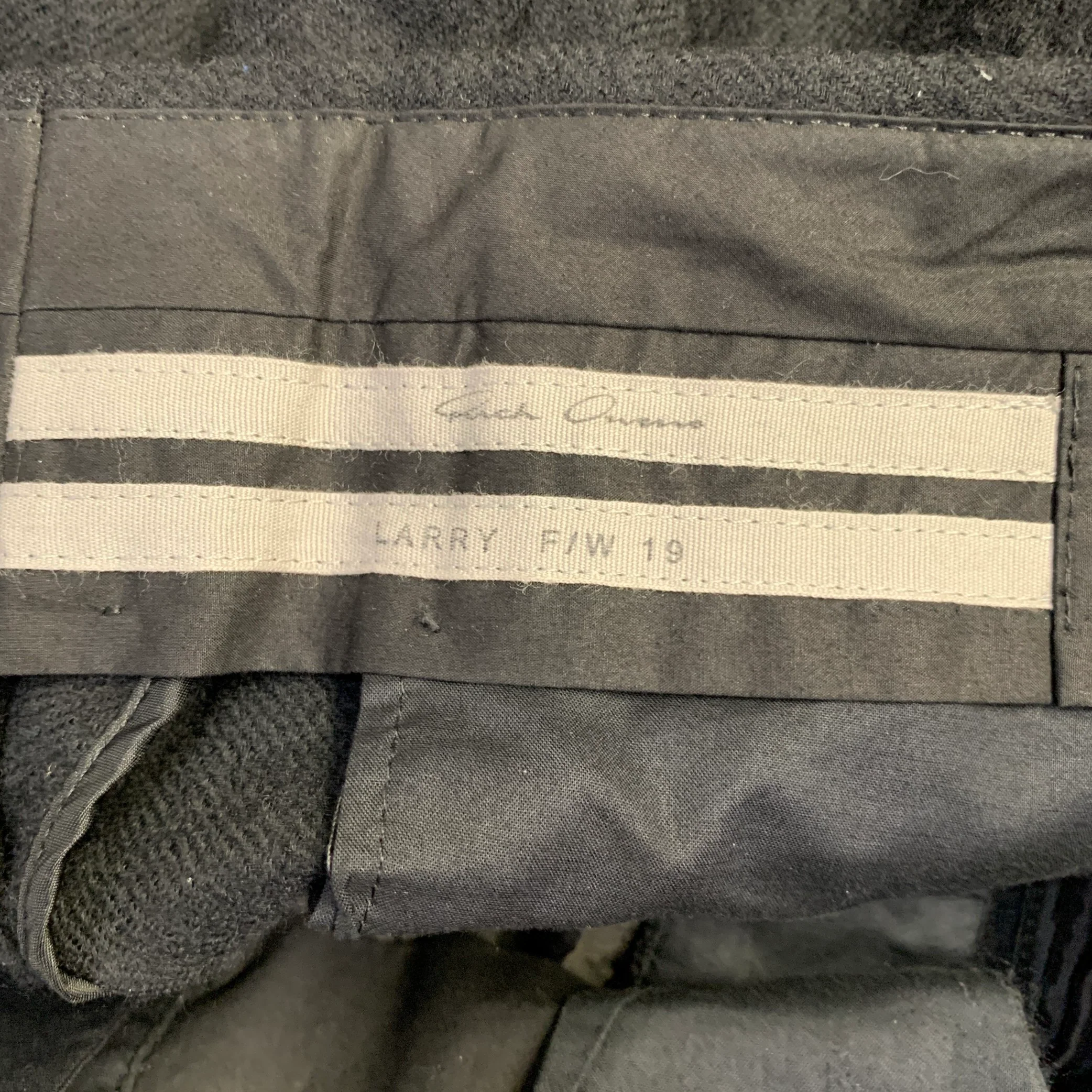 RICK OWENS Size 36 Black Wool Twill Drop Crotch Tapered Casual Pants - Image 4