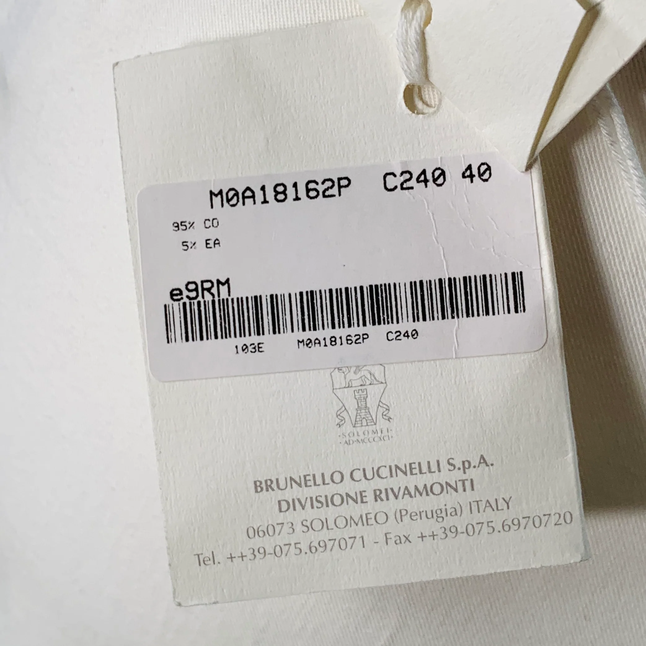 RIVAMONTI Size 4 White Cotton Blend Narrow Leg Dress Pants - Image 5