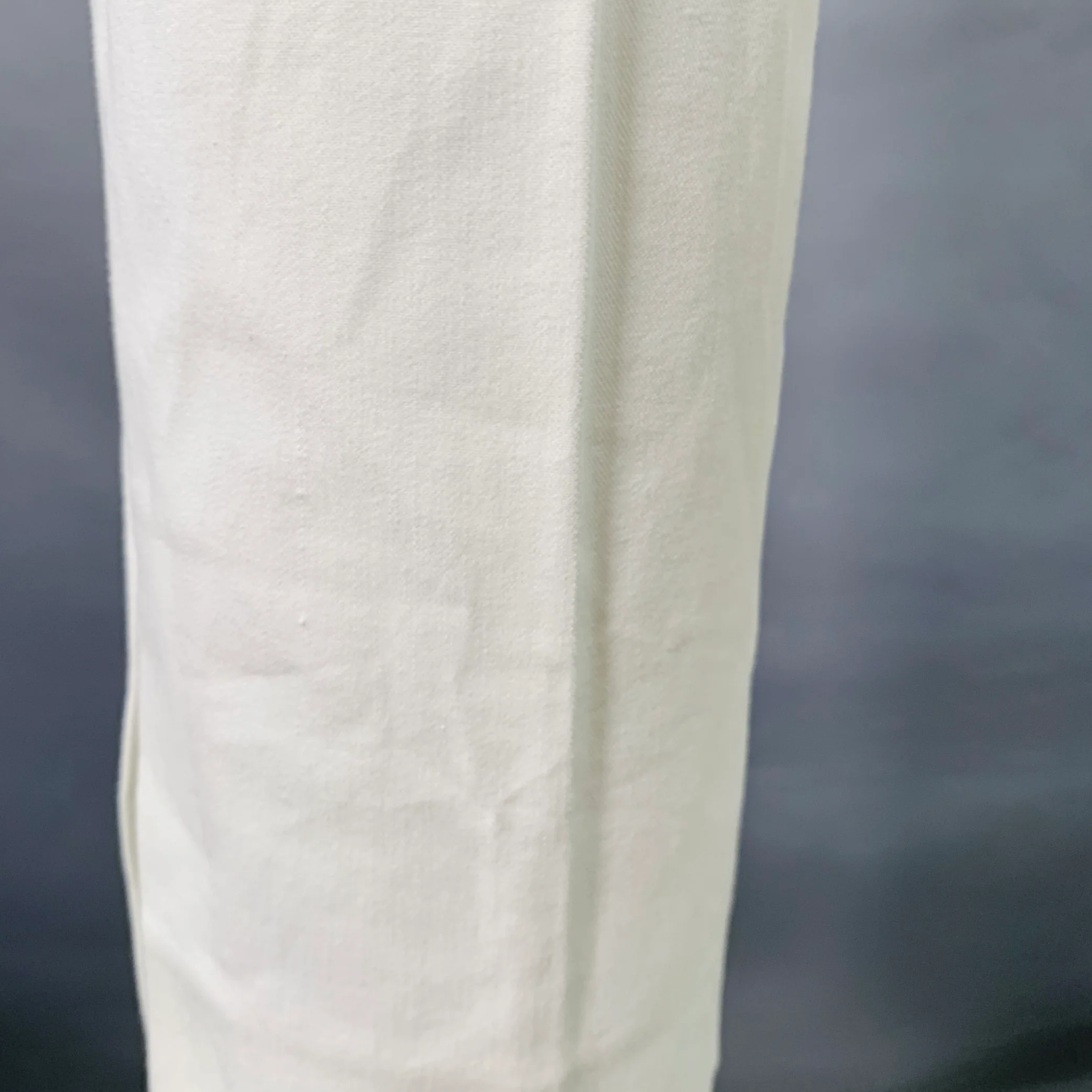 RIVAMONTI Size 4 White Cotton Blend Narrow Leg Dress Pants - Image 7