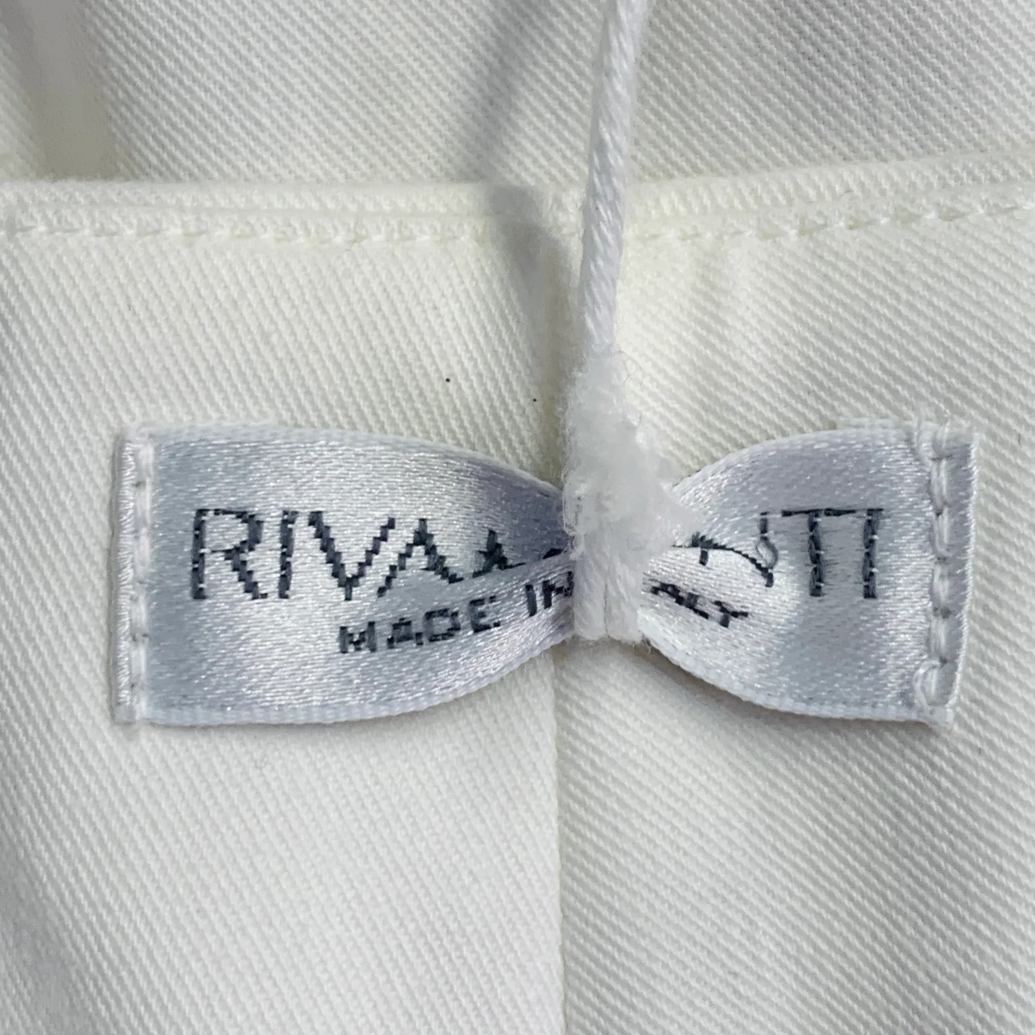 RIVAMONTI Size 4 White Cotton Blend Narrow Leg Dress Pants - Image 8