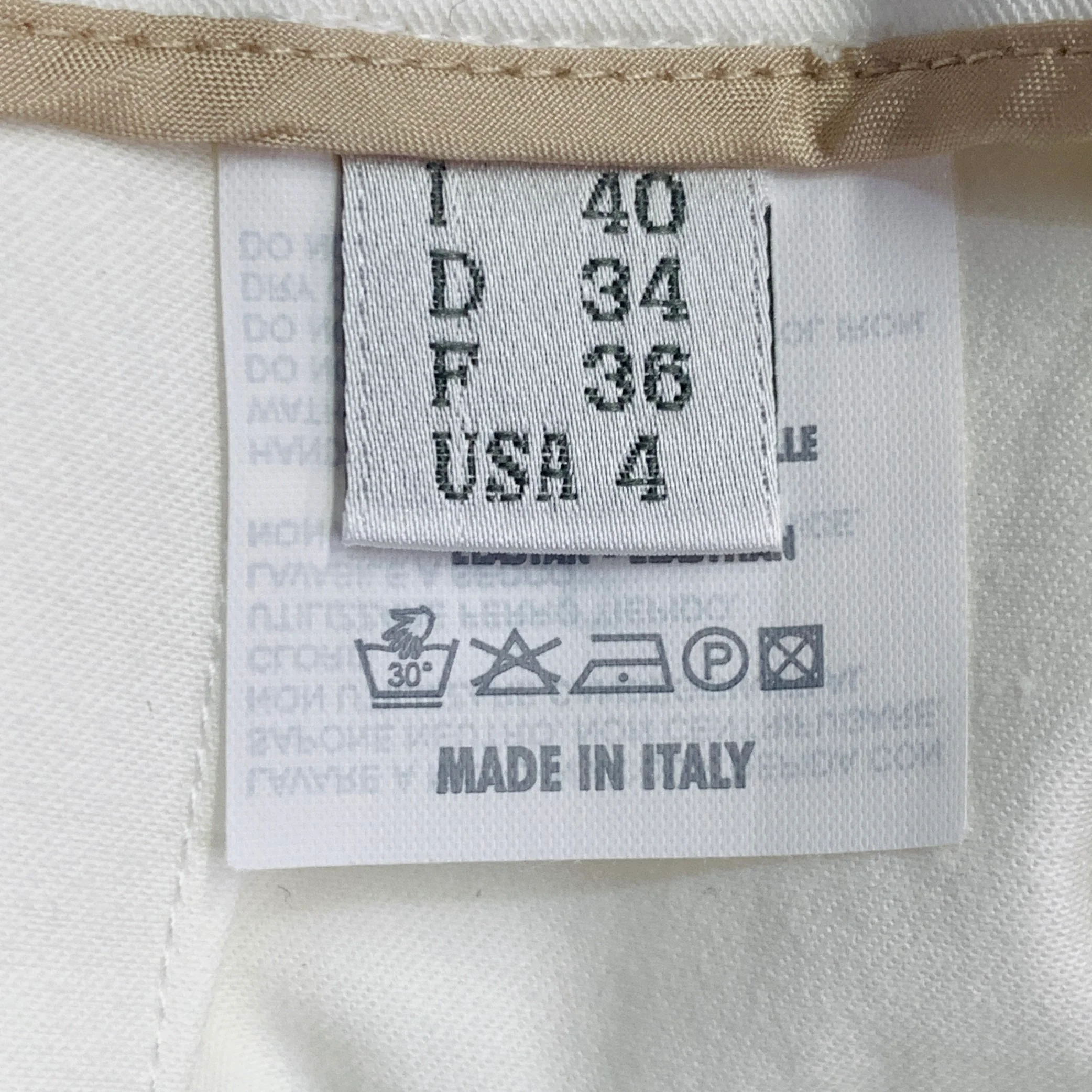 RIVAMONTI Size 4 White Cotton Blend Narrow Leg Dress Pants - Image 9