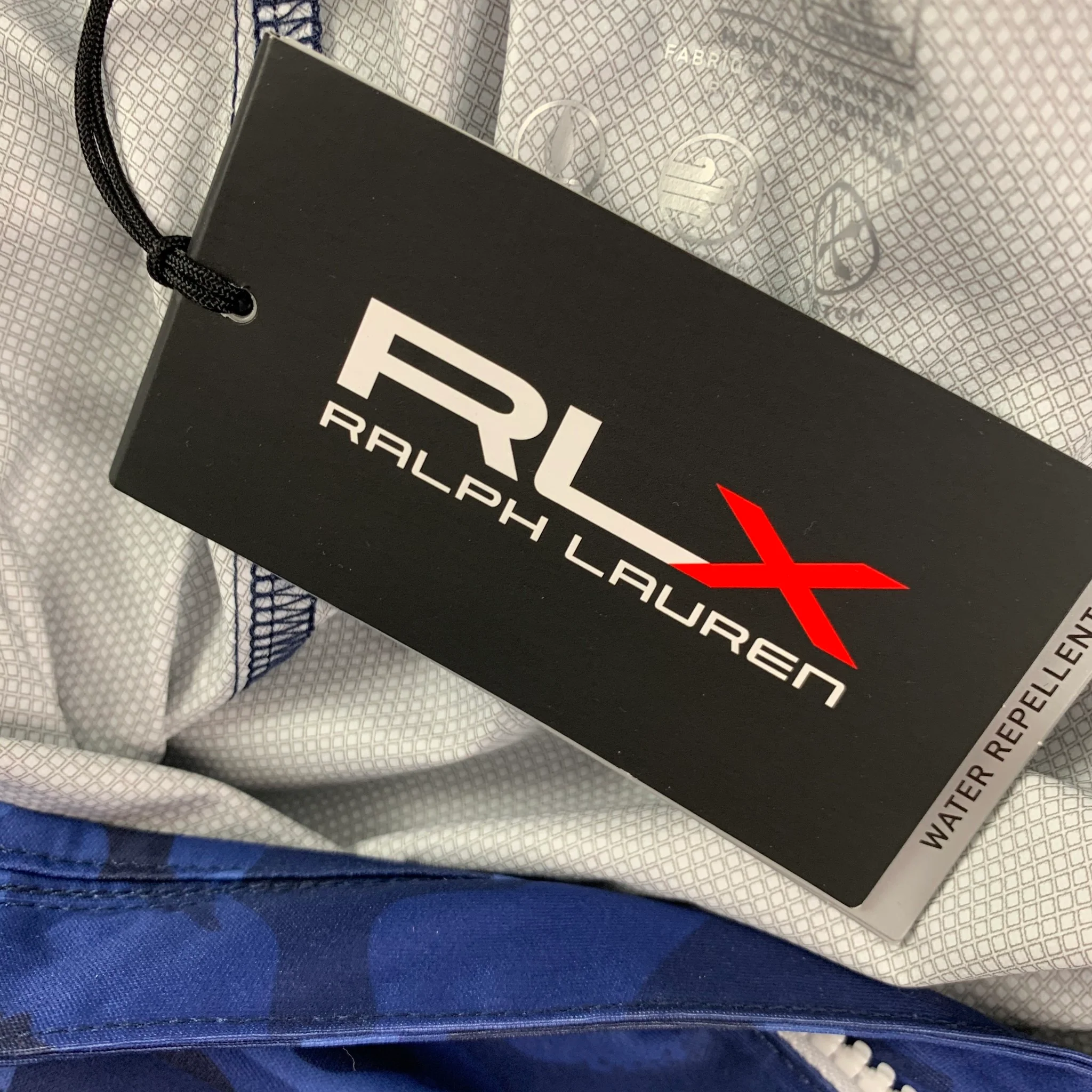 RLX by RALPH LAUREN Size L Blue Camouflage Half Zip Jacket - Image 6