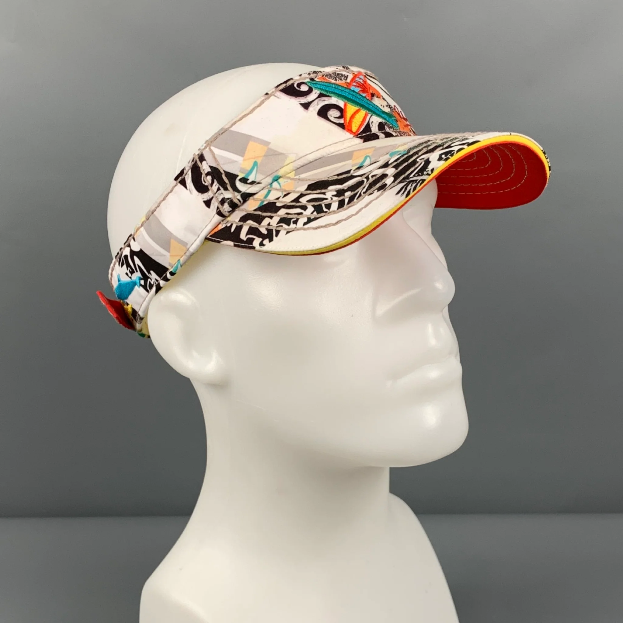 ROBERT GRAHAM Multi Color Mixed Pattern Polyester Hat