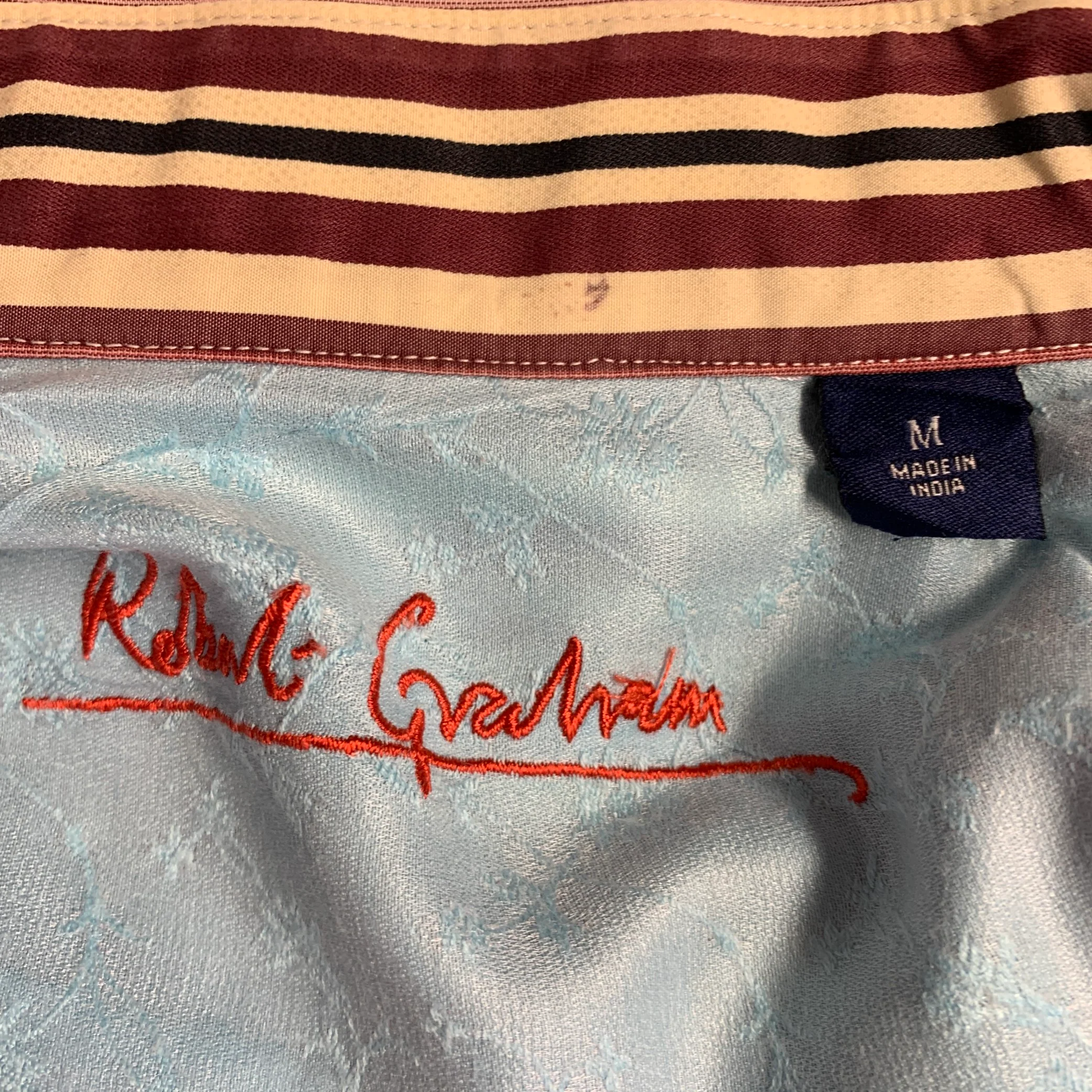 ROBERT GRAHAM Size M Multi Color Stripe Cotton Button Up Long Sleeve Shirt - Image 5