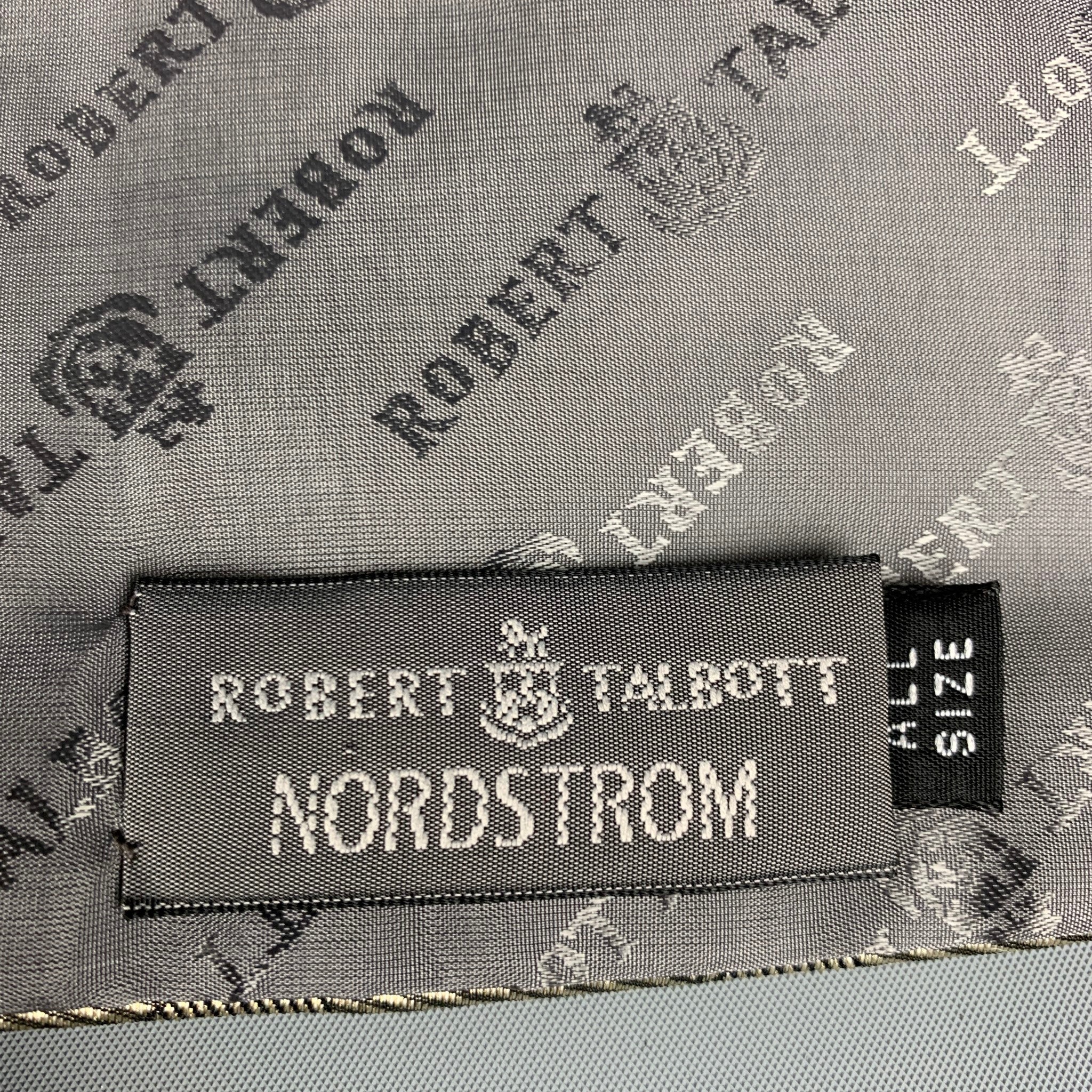 ROBERT TALBOTT Silver Black Stripe Silk Jacquard Cummerbund - Image 4