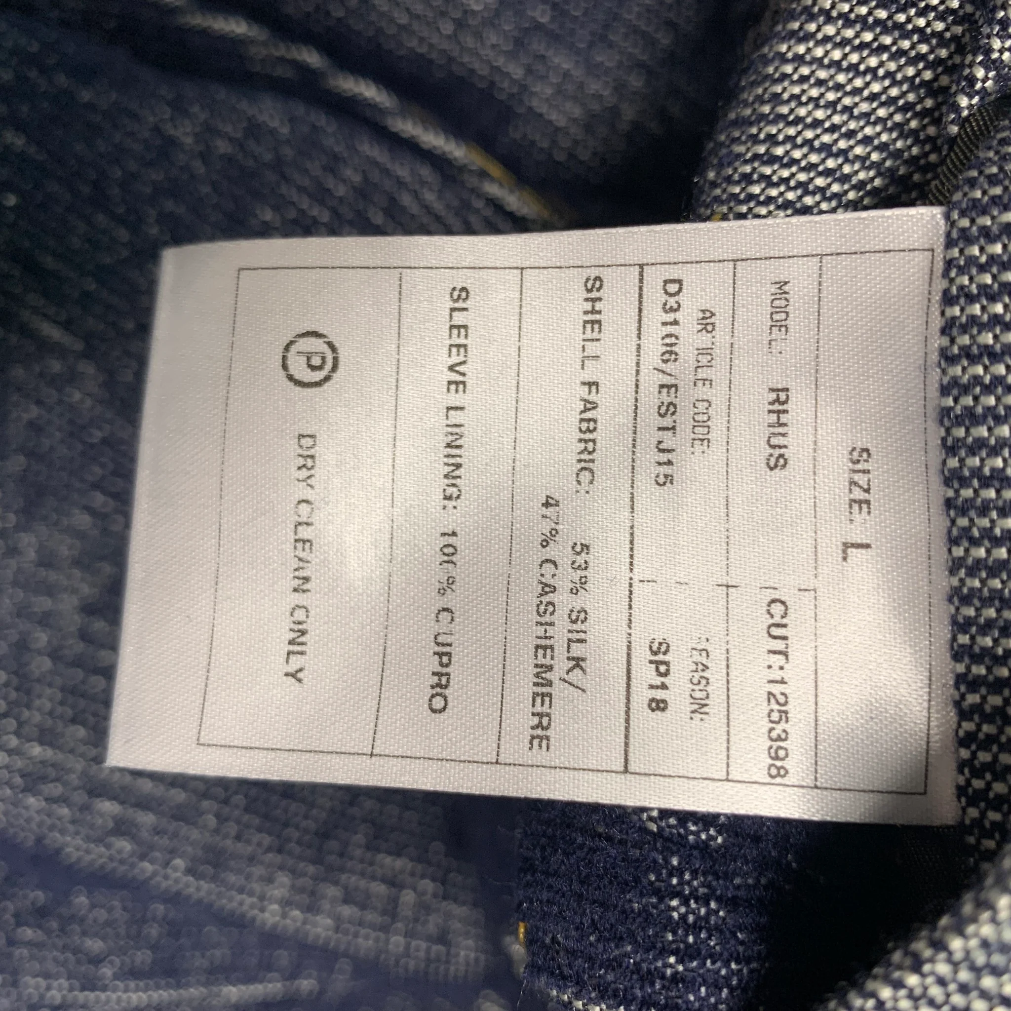 ROBERT TALBOTT Size L Navy White Corduroy Silk Cashmere Jacket - Image 6