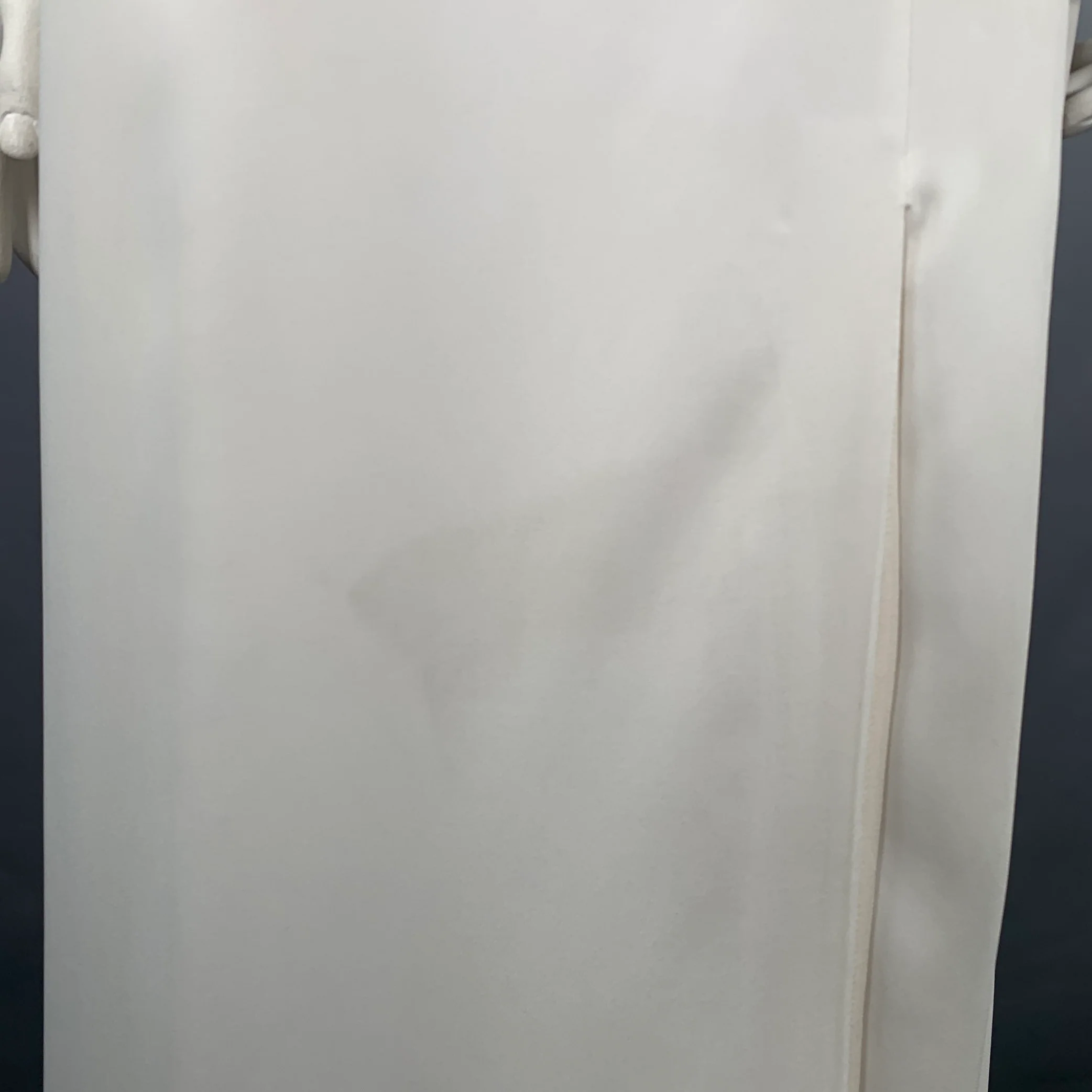 ROBERTO CAVALLI Size 12 Cream Viscose Blend Rhinestones Evening Gown - Image 6