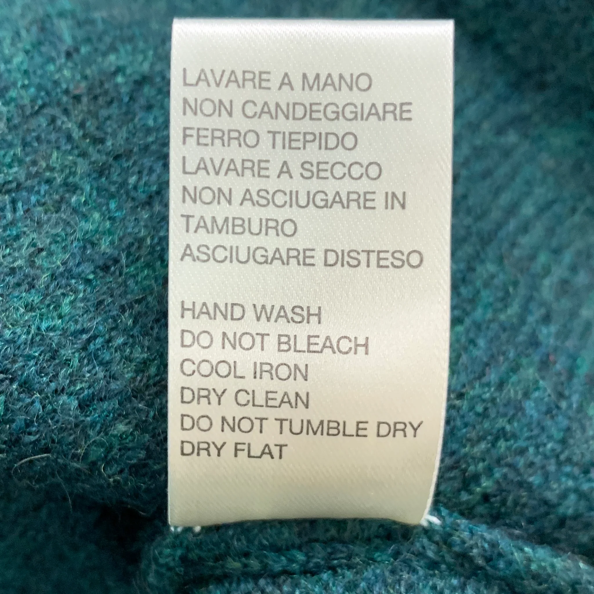 ROBERTO COLLINA Size 40 Green Knit Wool Blend V-Neck Cardigan - Image 6