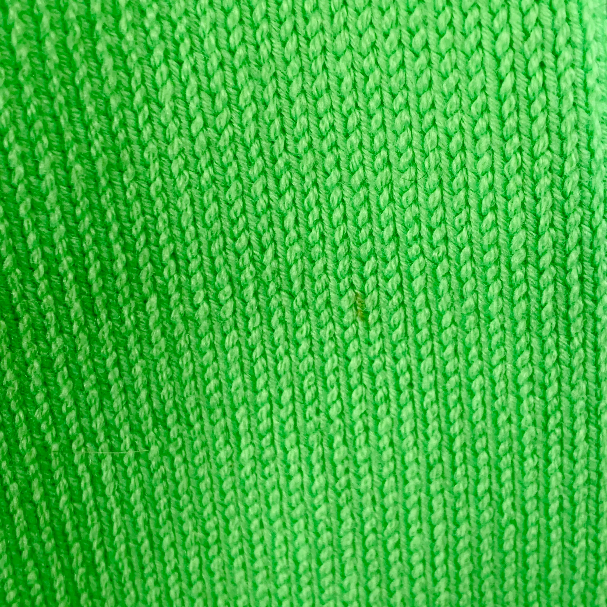 ROBYN LYNCH Size S Neon Green Merino Wool Cashmere Crew Neck Sweater - Image 5