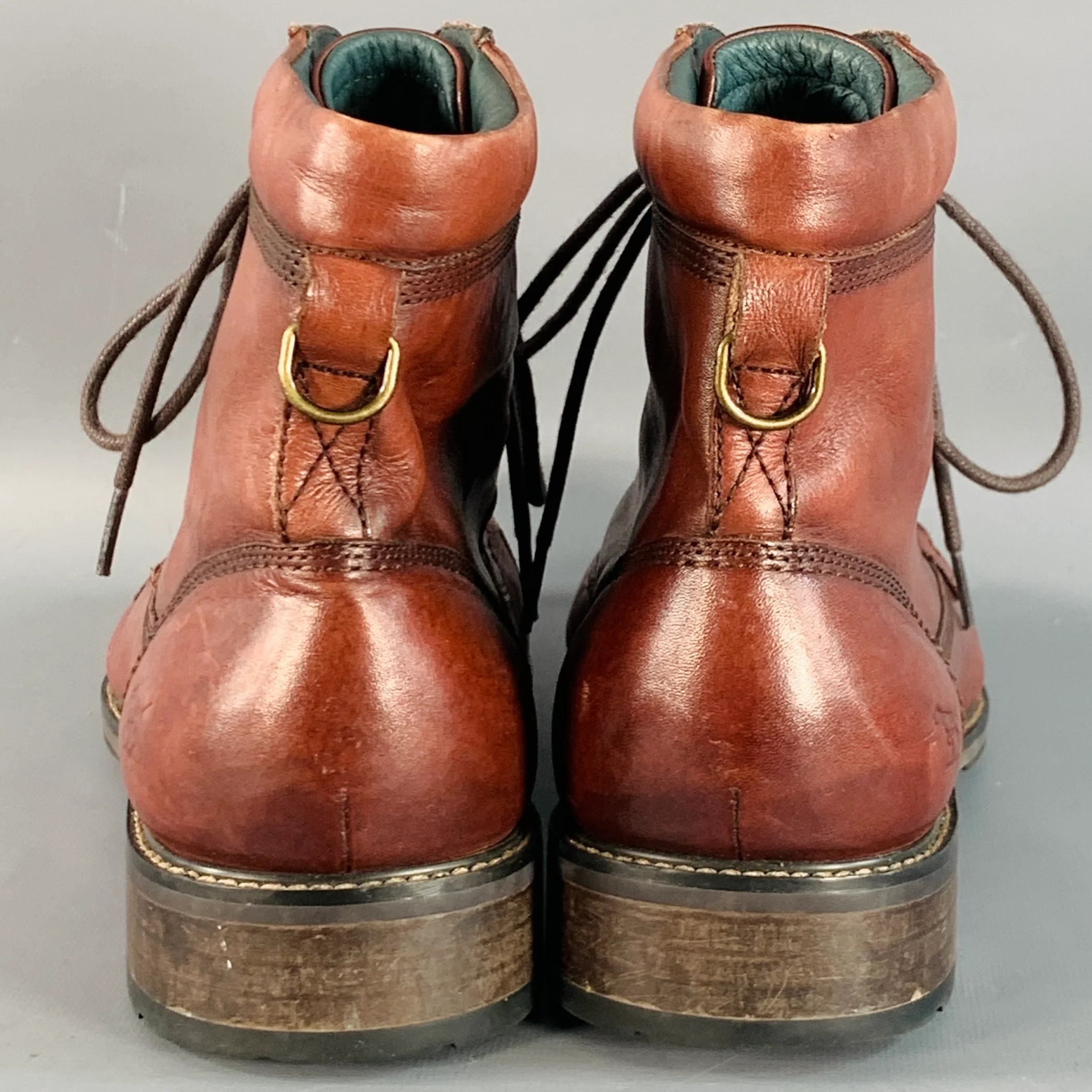 RODD & GUNN Size 13 Dobson Brown Leather Cap Toe Lace-Up Boots - Image 3