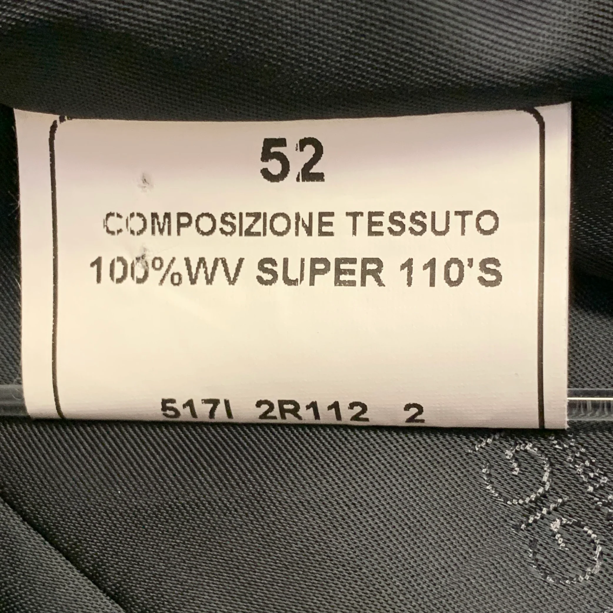 ROMEO GIGLI Size 42 Black Twill Virgin Wool Notch Lapel Vest - Image 6
