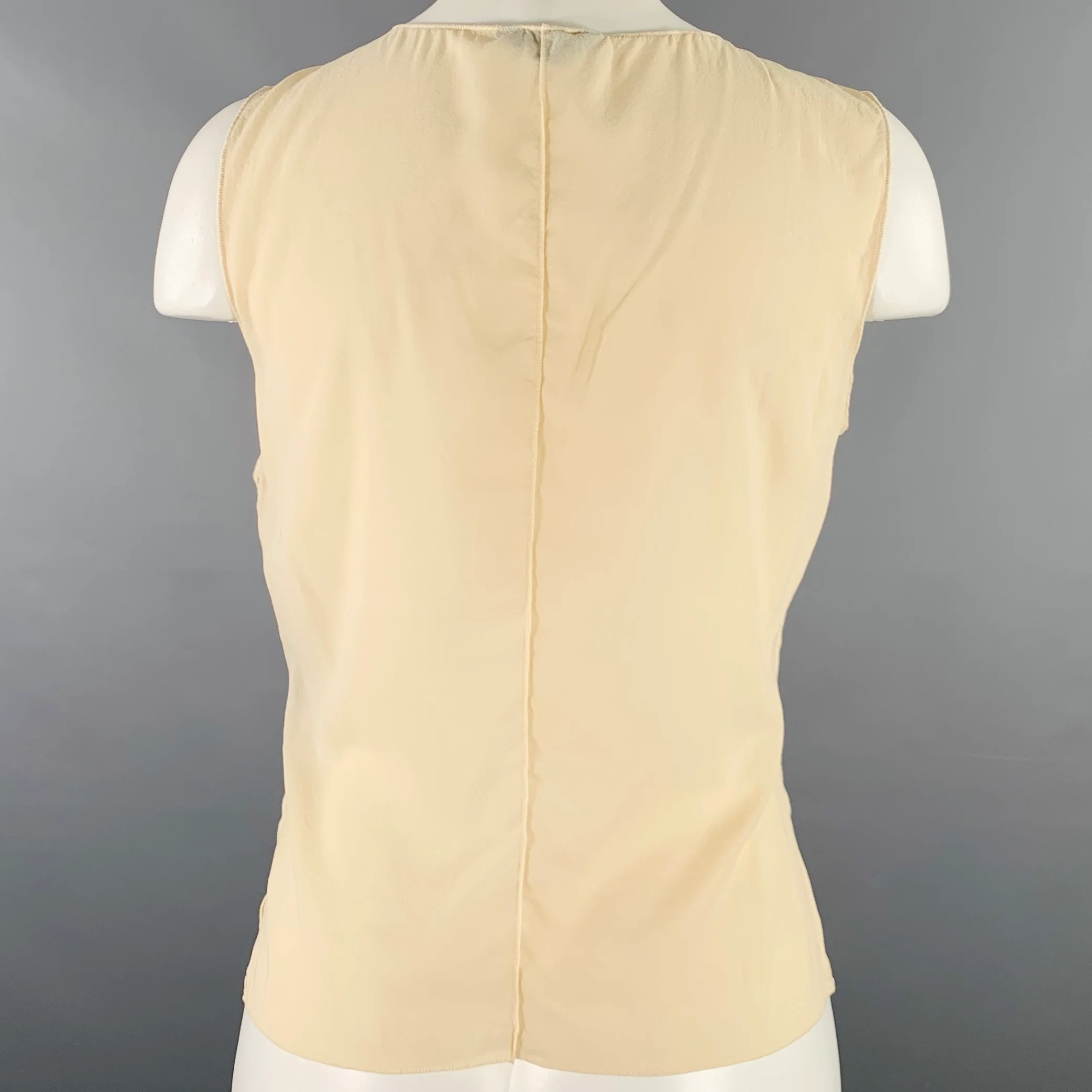 ROZAE NICHOLS Size M Los Angeles Beige Black Red Tank Casual Top - Image 3