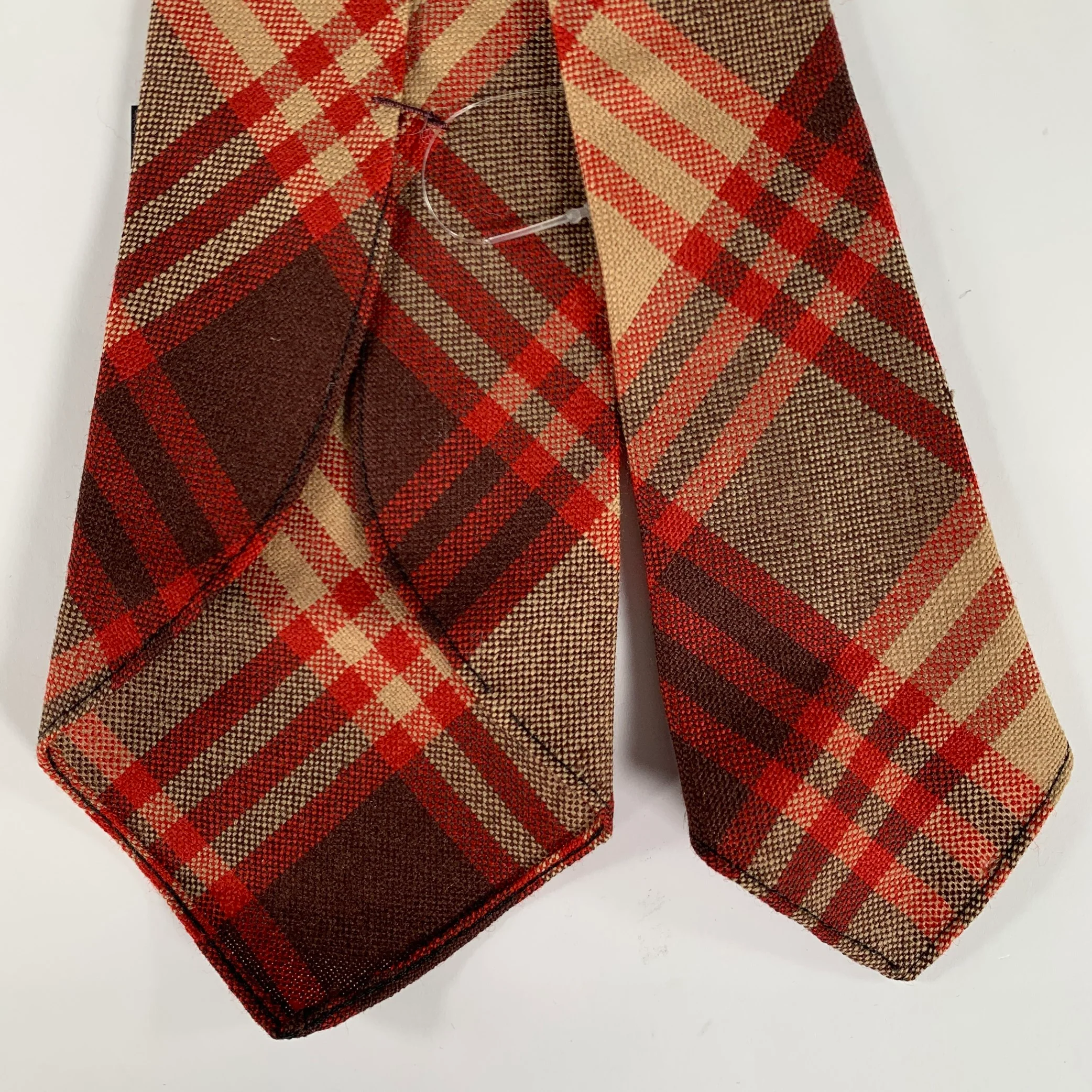 RRL by RALPH LAUREN Burgundy Plaid Wool Tie - Image 2