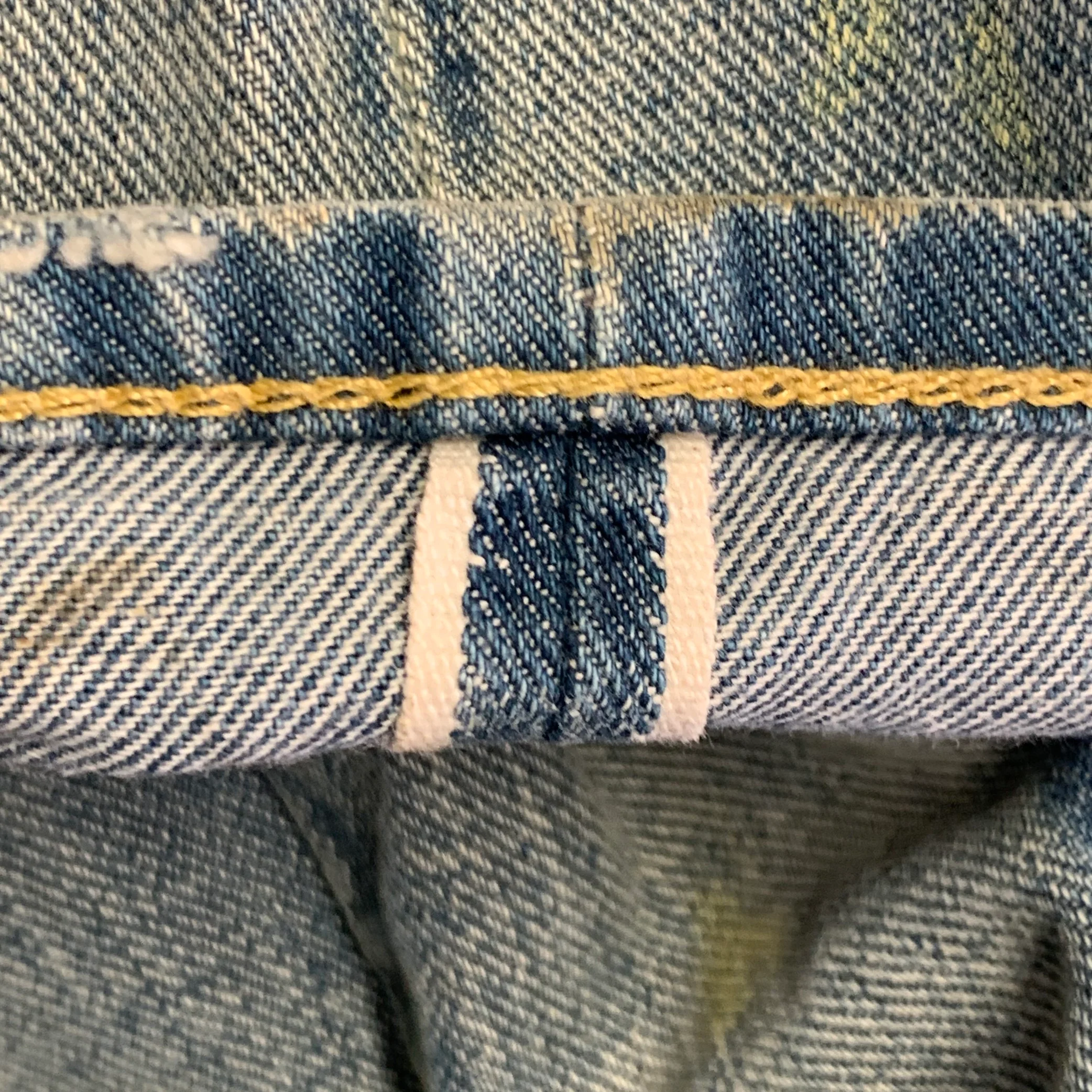 RRL by RALPH LAUREN Size 27 Blue Distressed Cotton Blend Skinny Selvedge Jeans - Image 11