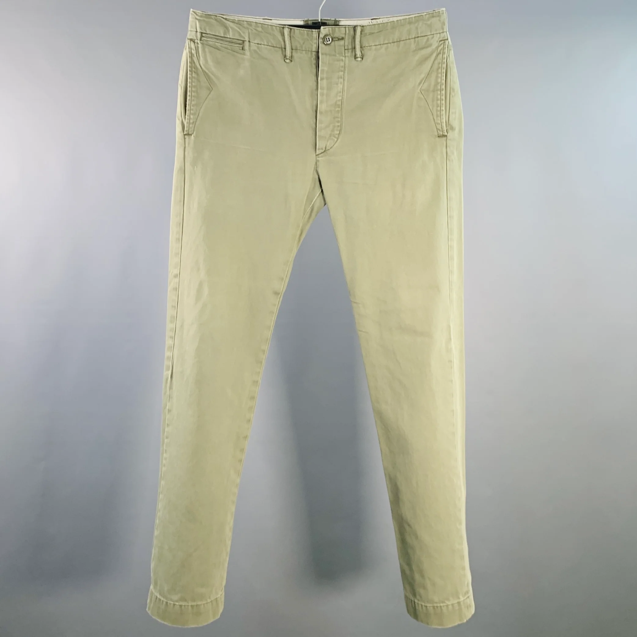 RRL by RALPH LAUREN Size 31 Olive Cotton Straight Casual Pants