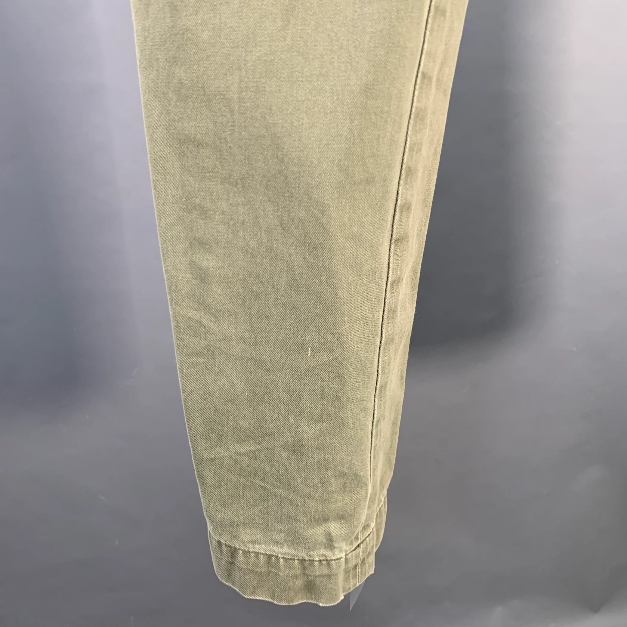 RRL by RALPH LAUREN Size 31 Olive Cotton Straight Casual Pants - Image 4
