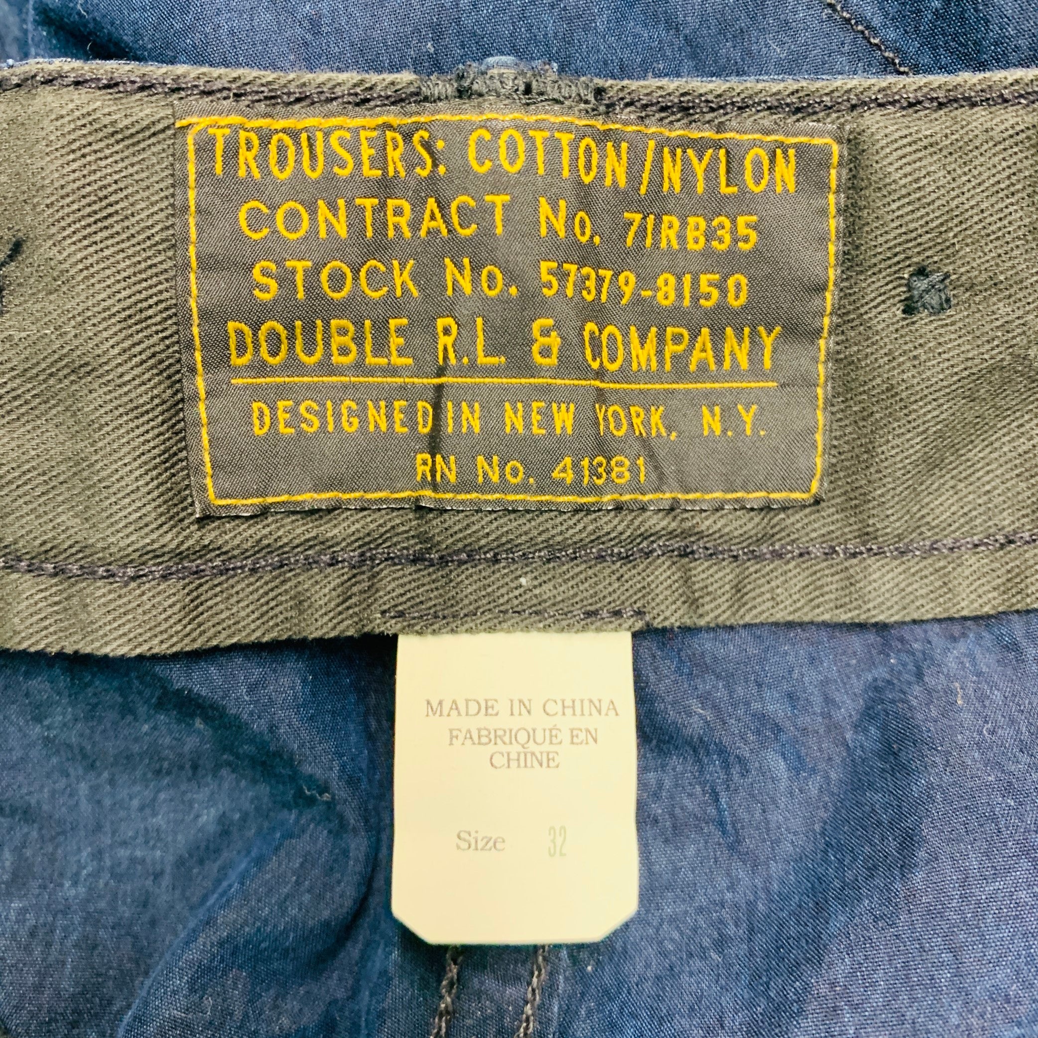 RRL by RALPH LAUREN Size 32 Indigo Wash Lyocell Blend Zip Fly Casual Pants - Image 4