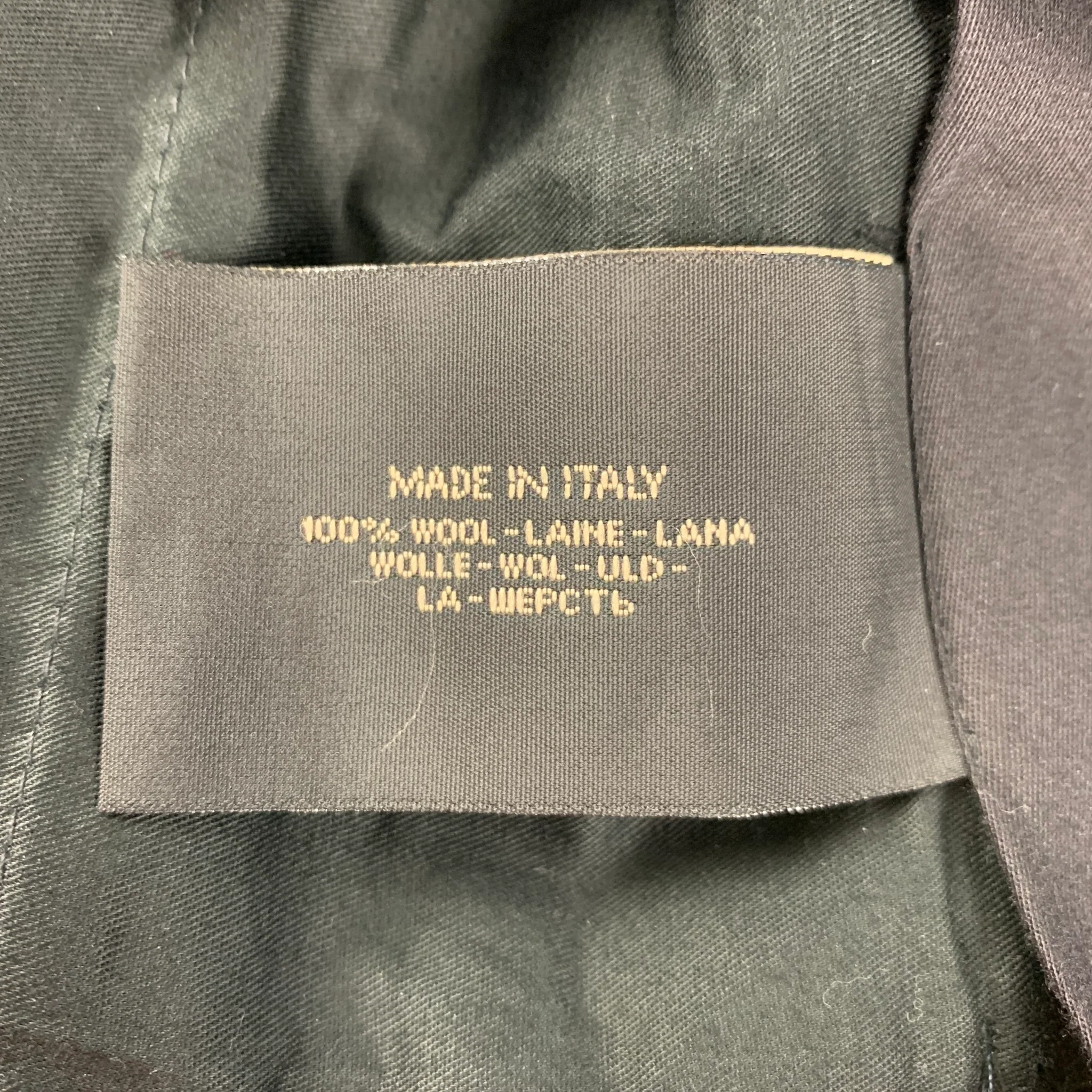 RRL by RALPH LAUREN Size 36 Navy Pinstripe Wool Button Fly Dress Pants - Image 3