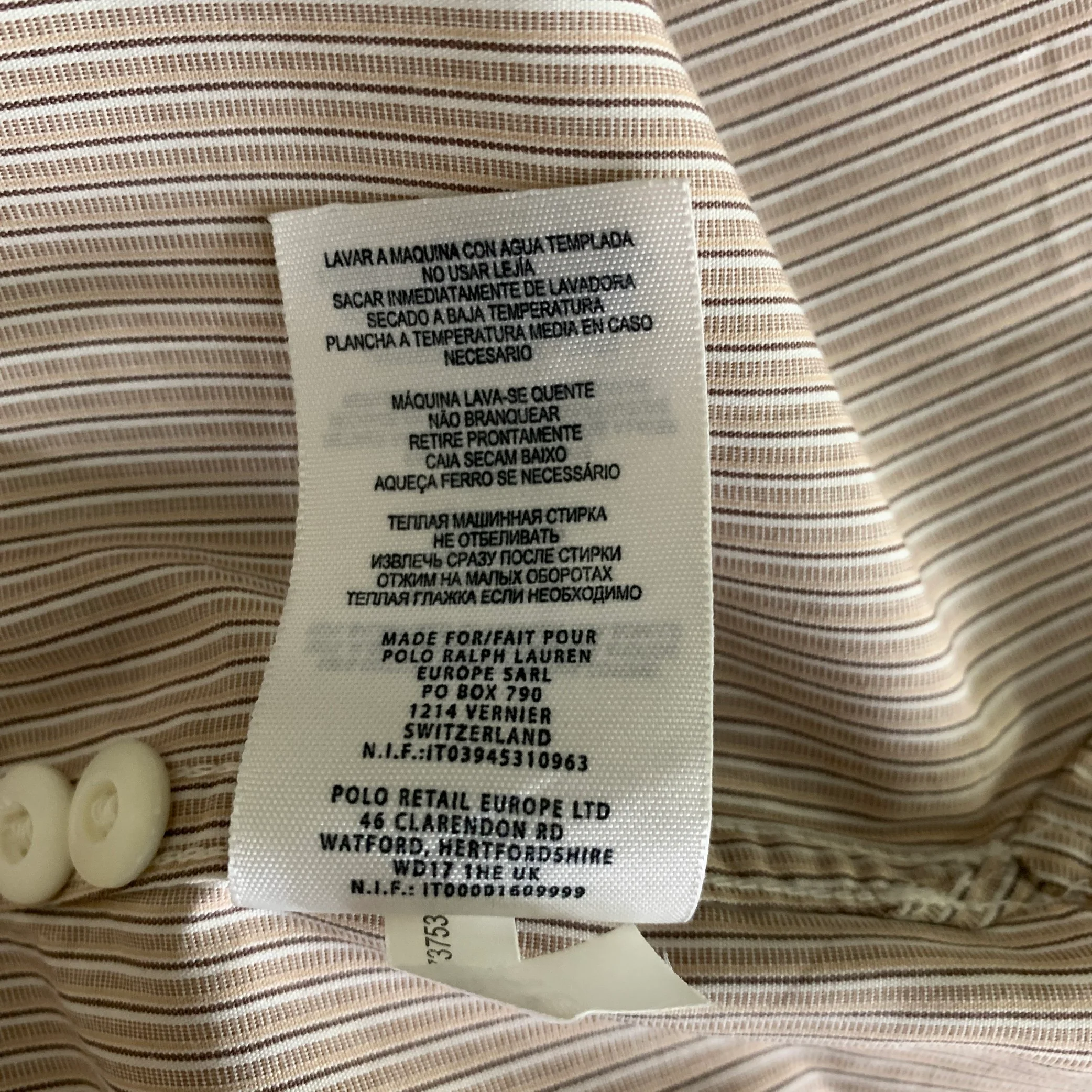 RRL by RALPH LAUREN Size L Brown White & Khaki Stripe Cotton Long Sleeve Shirt - Image 7