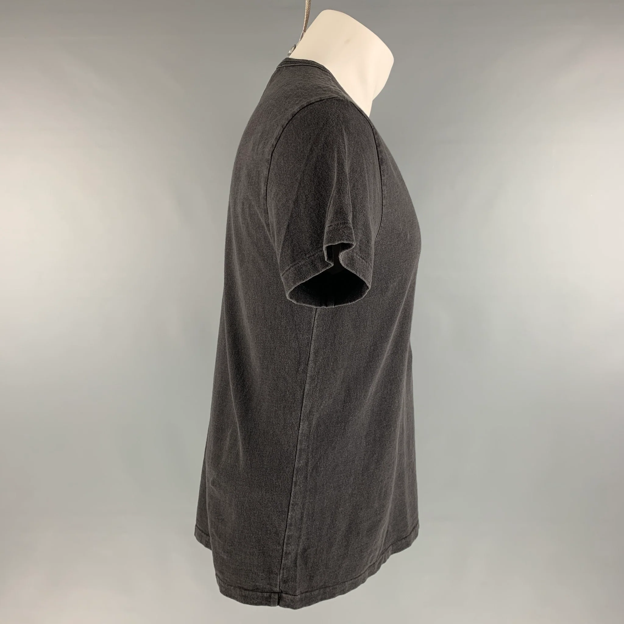 RRL by RALPH LAUREN Size M Grey Cotton One pocket T-shirt - Image 2