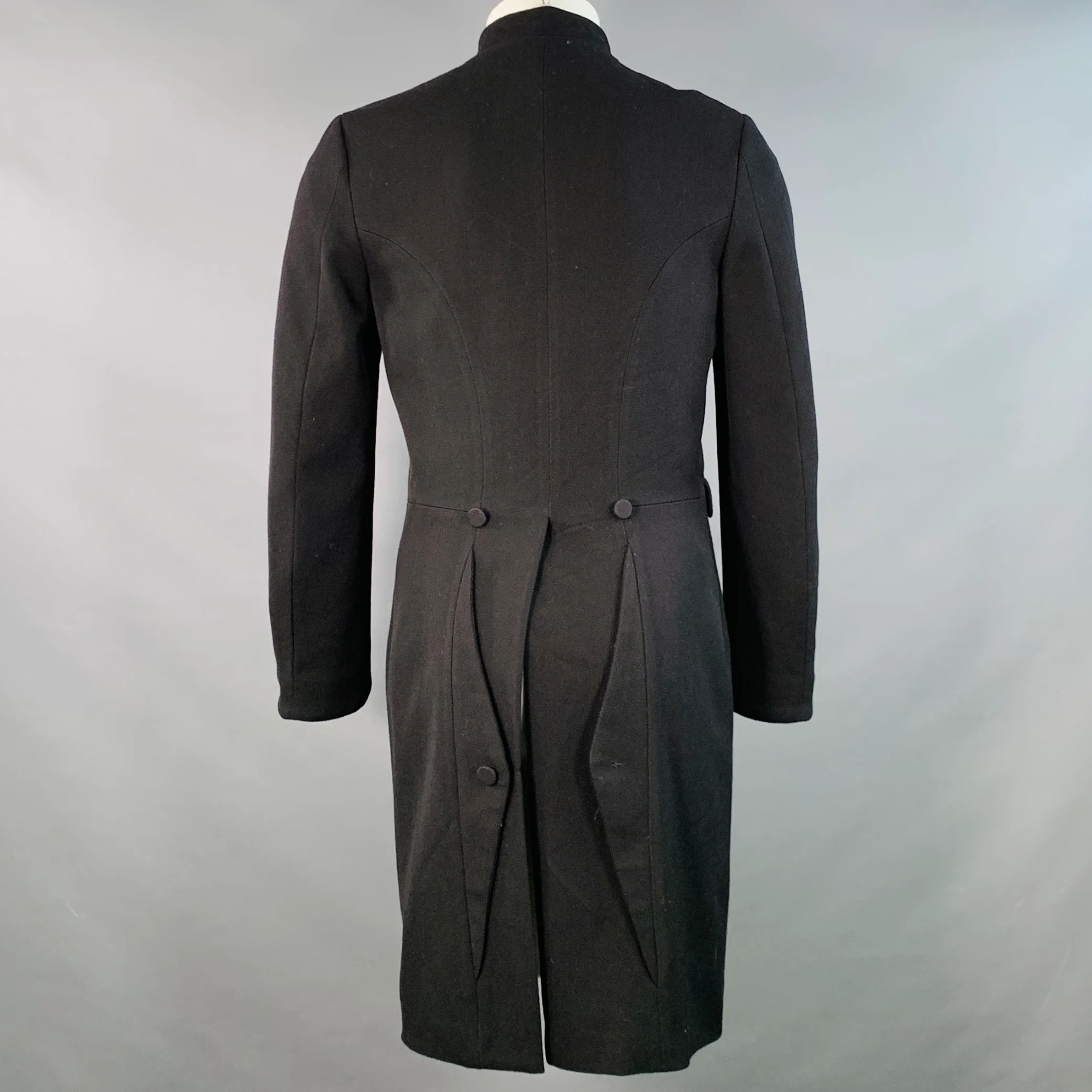 RRL by RALPH LAUREN Size S Black Twill Wool Double Breasted Coat - Image 4