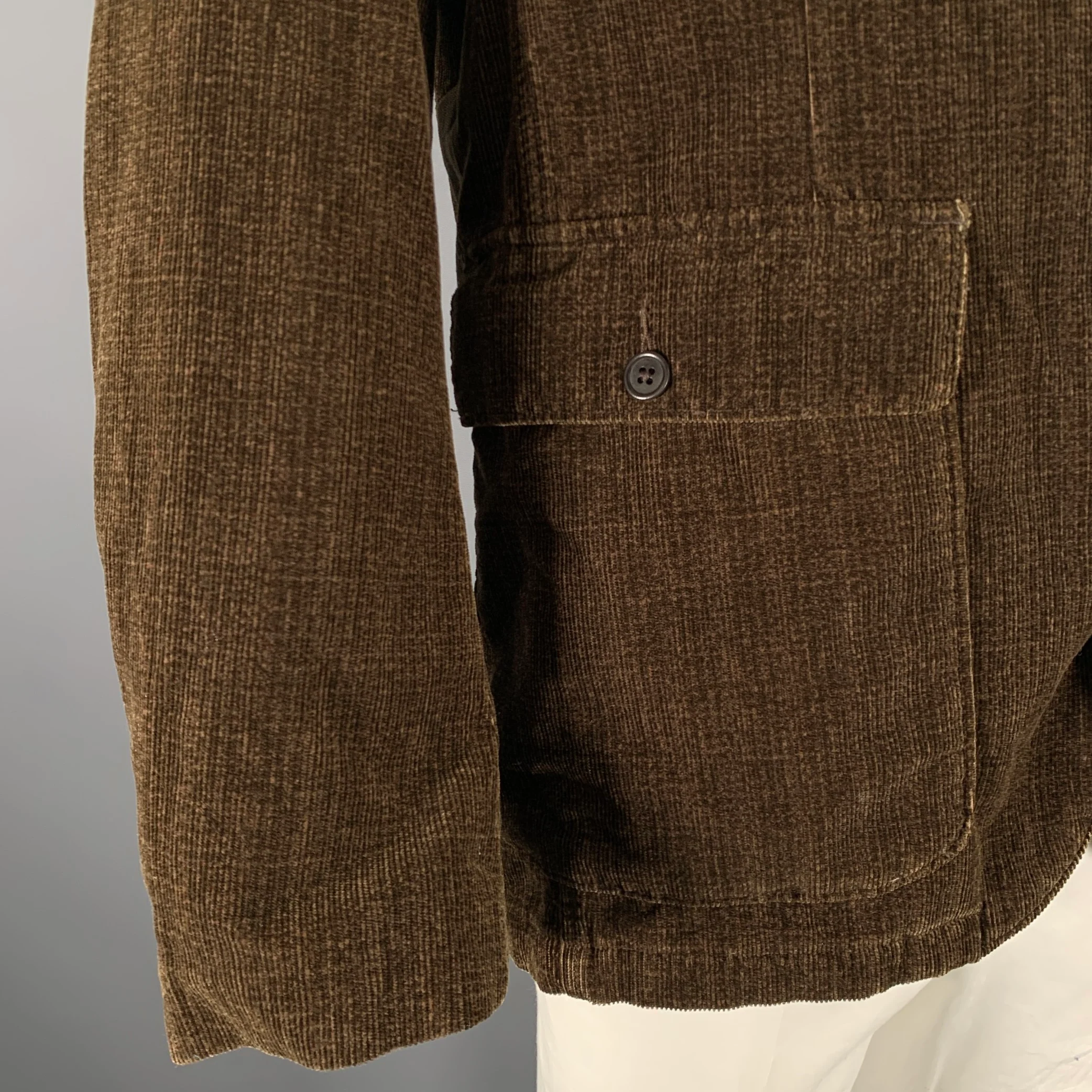 RRL by RALPH LAUREN Size XL Brown Corduroy Cotton Notch Lapel Sport Coat - Image 5