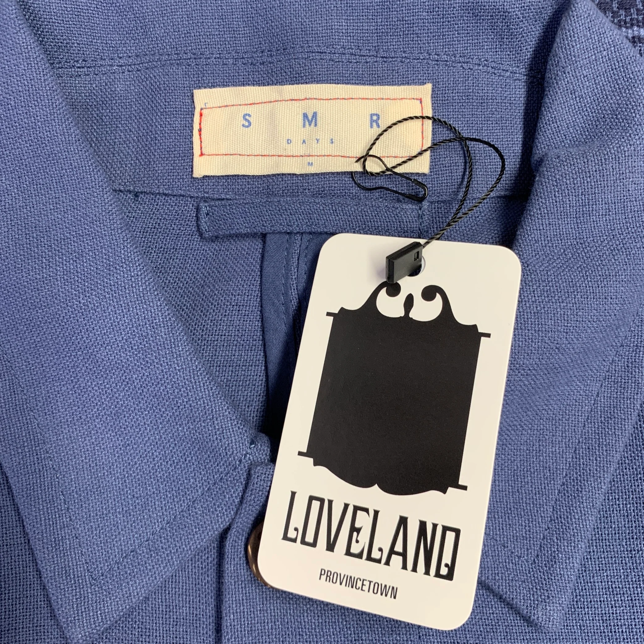 S M R DAYS Size M Blue Jacquard Border Cotton Jacket - Image 4