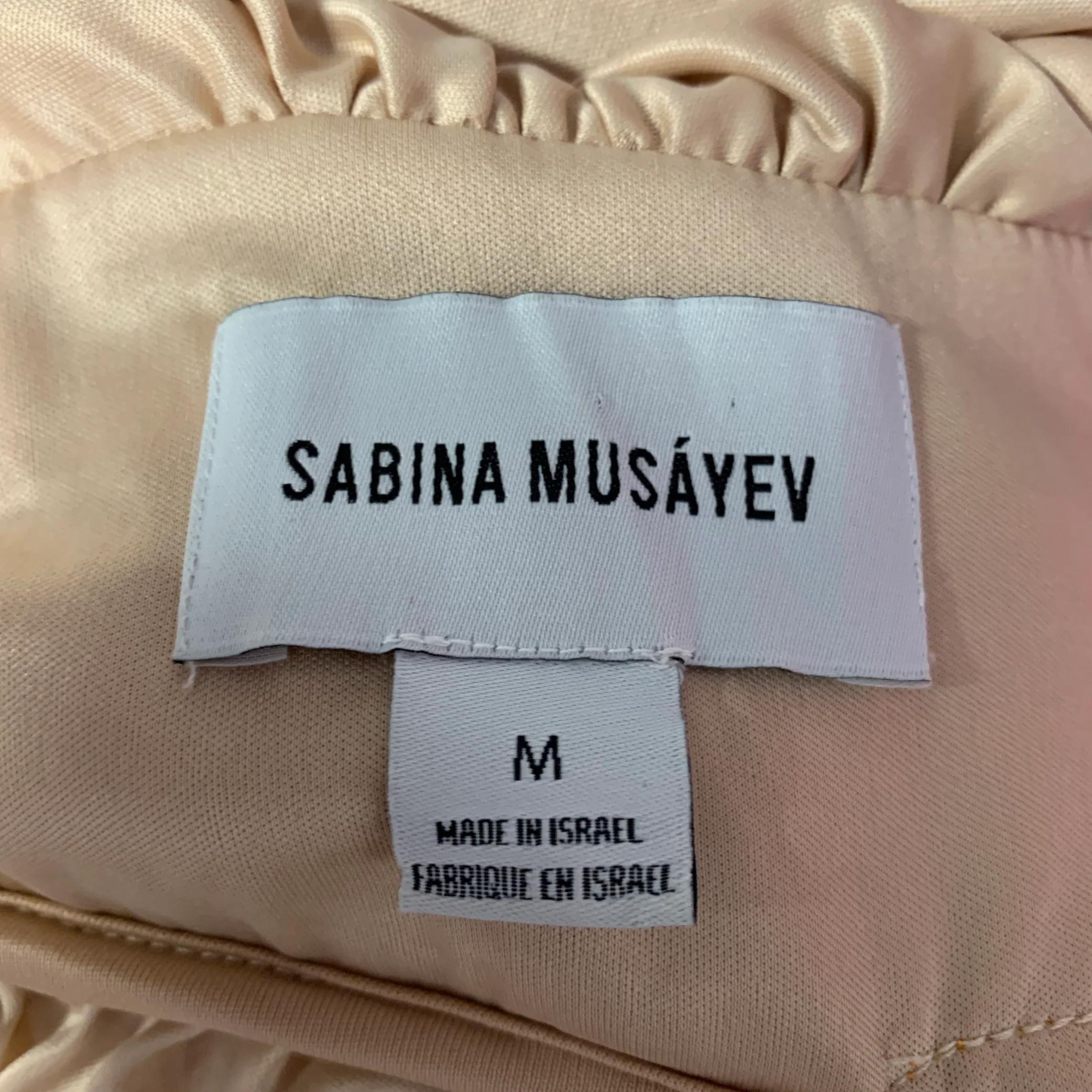 SABINA MUSAYEV Size M Gold Orange Lurex Pleated Long Dress - Image 5