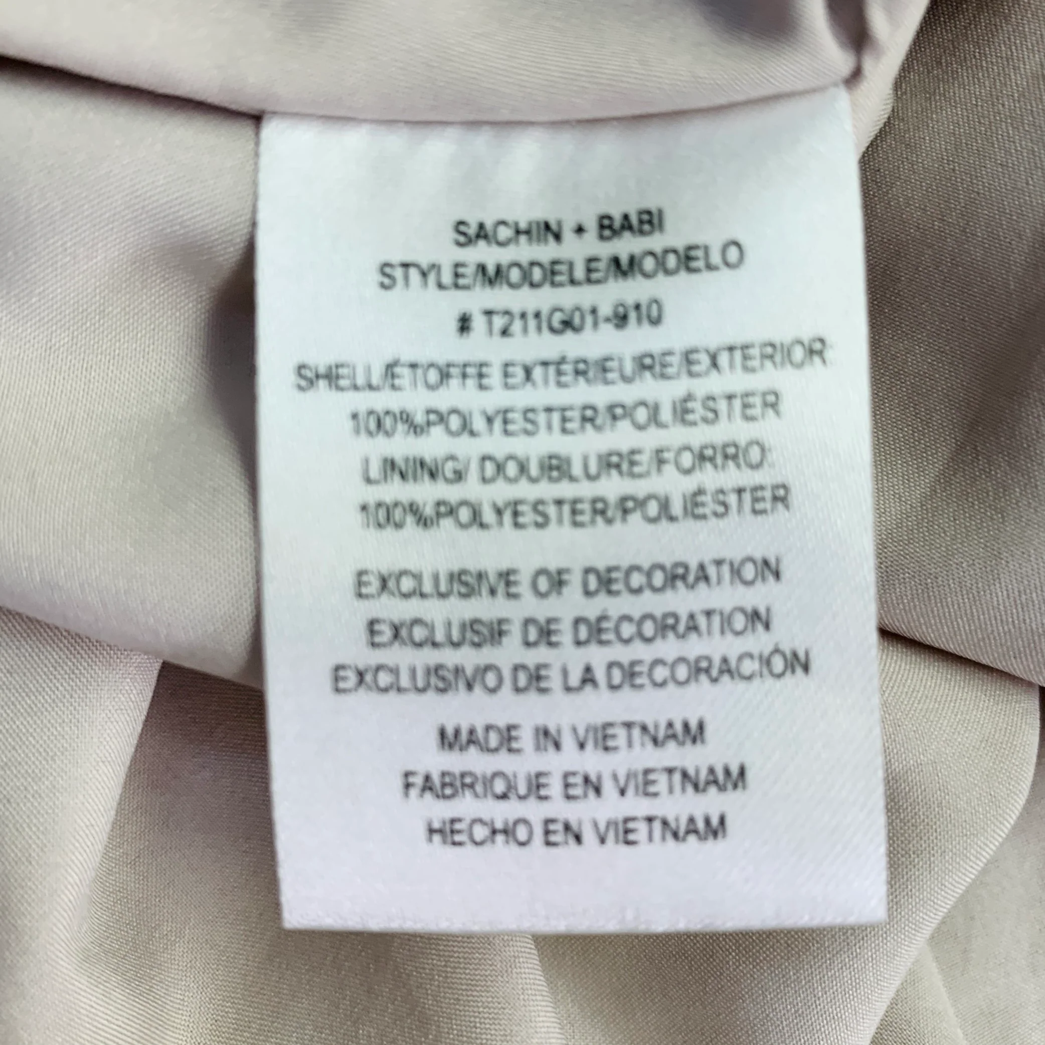 SACHIN & BABI Size 8 Brown Cream Polyester Stripe Short Sleeve Long V-Neck Dress - Image 12
