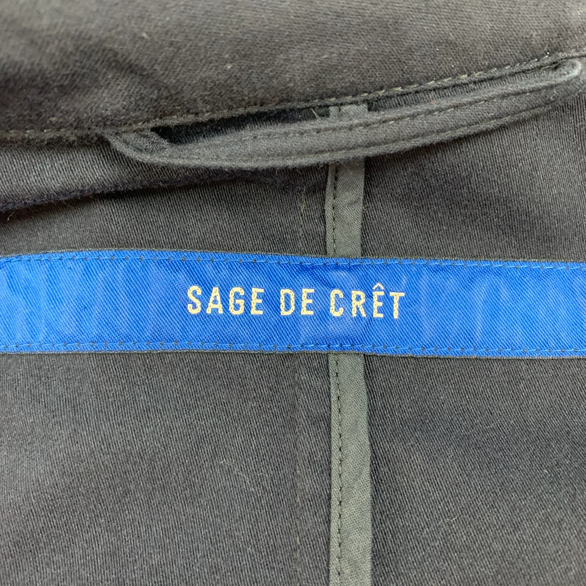 SAGE DE CRET Size L Navy Cotton / Nylon Jacket - Image 6