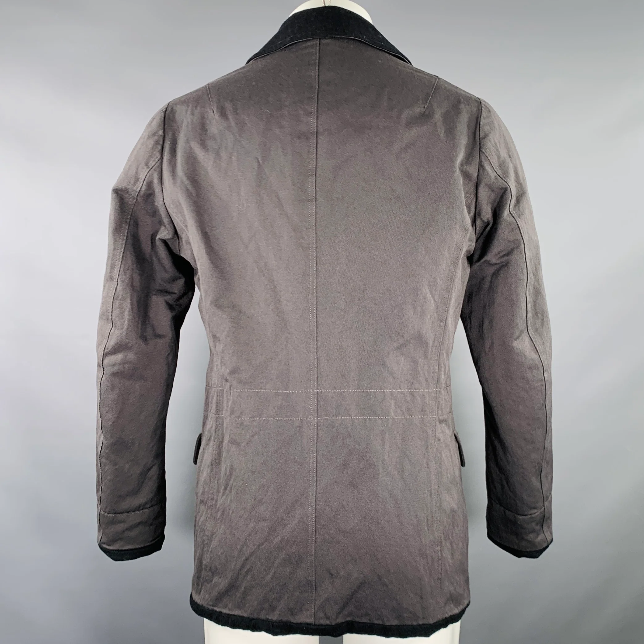 SAGE DE CRET Size M Black Grey Reversible Nylon Blend Jacket - Image 4