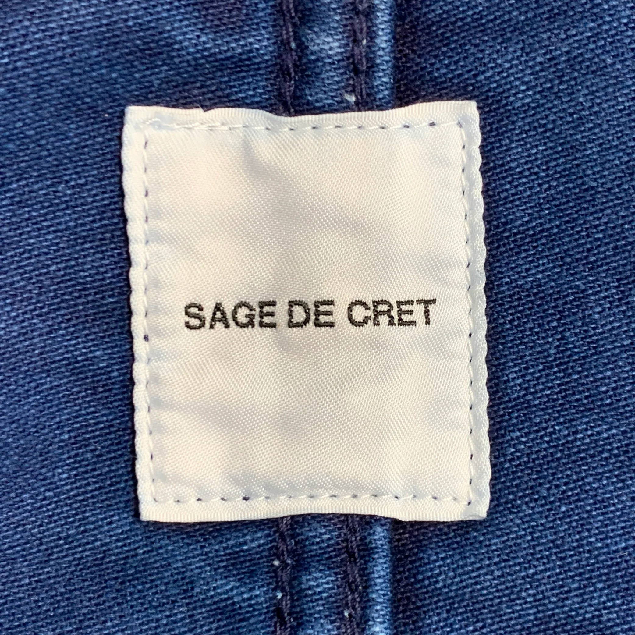 SAGE DE CRET Size M Indigo Cotton Two Pockets Shirt Jacket - Image 5