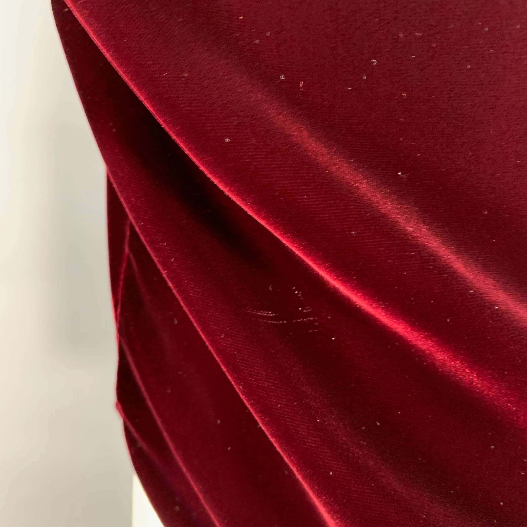 SAINT LAURENT AW18 Size M Burgundy Gold Embroidery Velvet Western Long Sleeve Shirt - Image 5