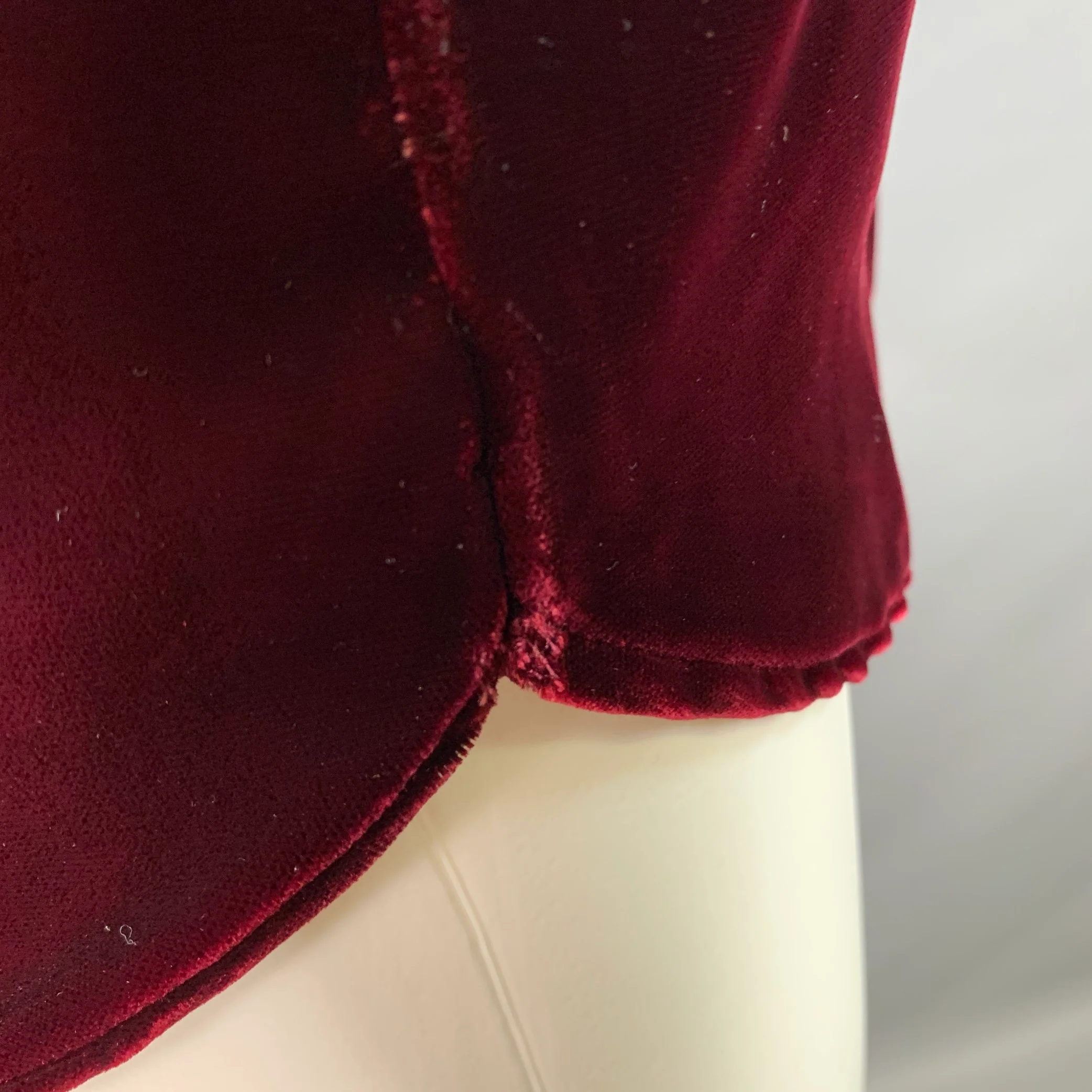 SAINT LAURENT AW18 Size M Burgundy Gold Embroidery Velvet Western Long Sleeve Shirt - Image 7