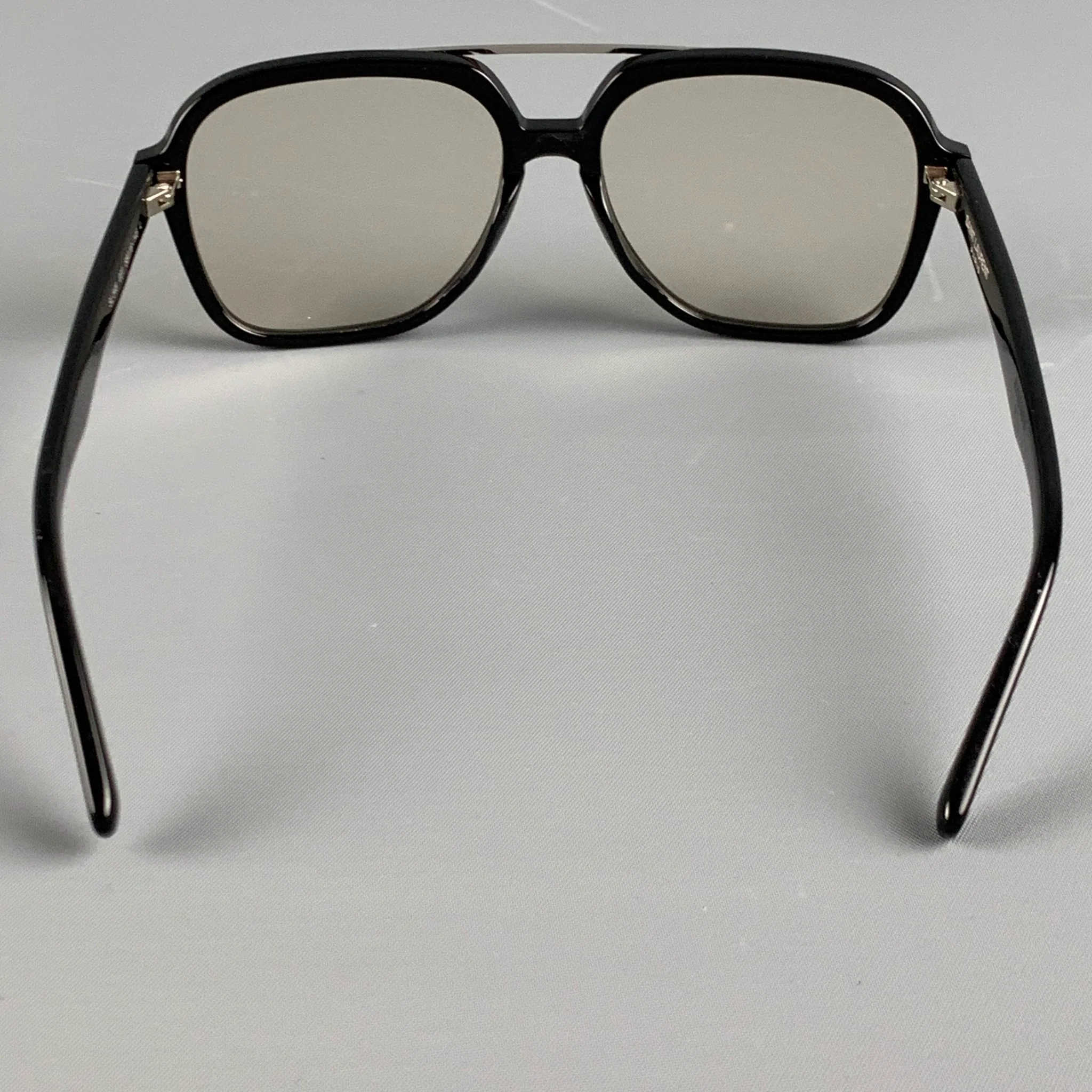 SAINT LAURENT Black Clear Acetate Sunglasses - Image 3