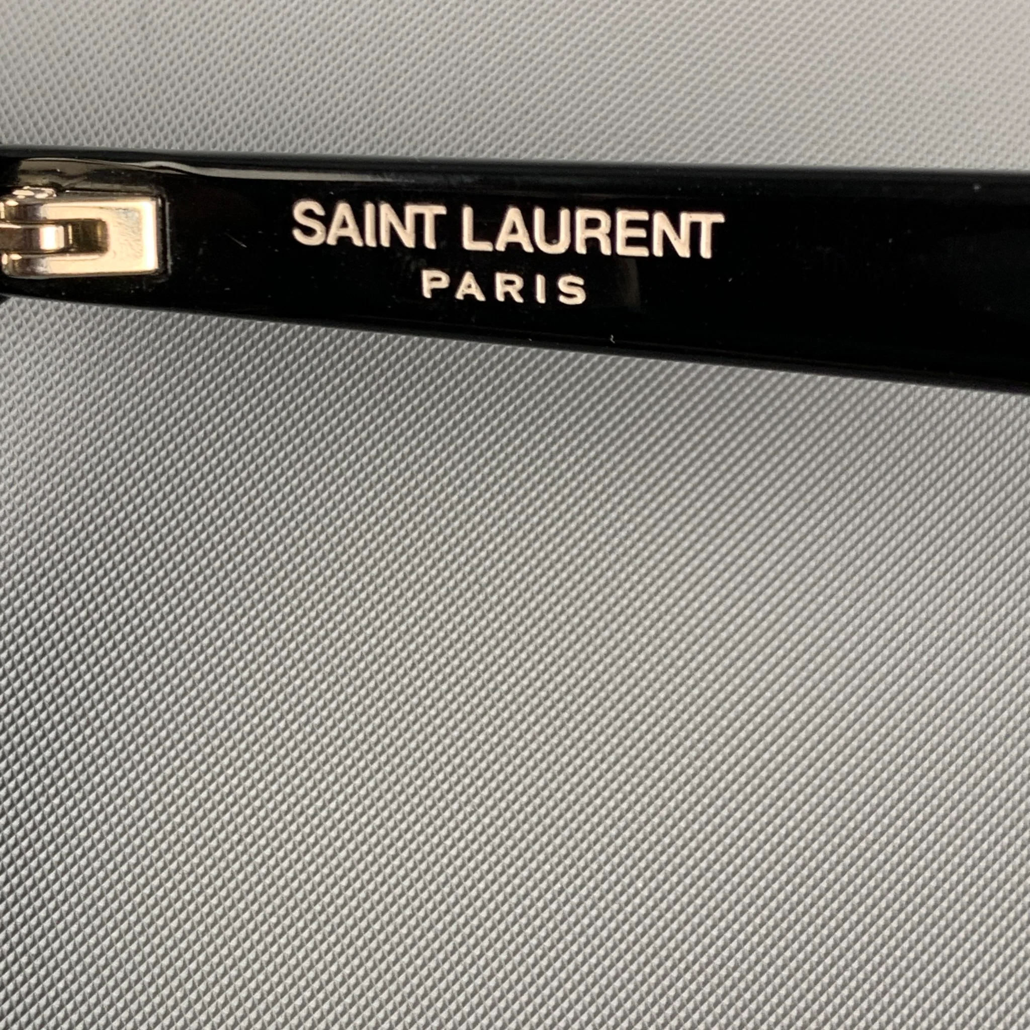 SAINT LAURENT Black Clear Acetate Sunglasses - Image 5