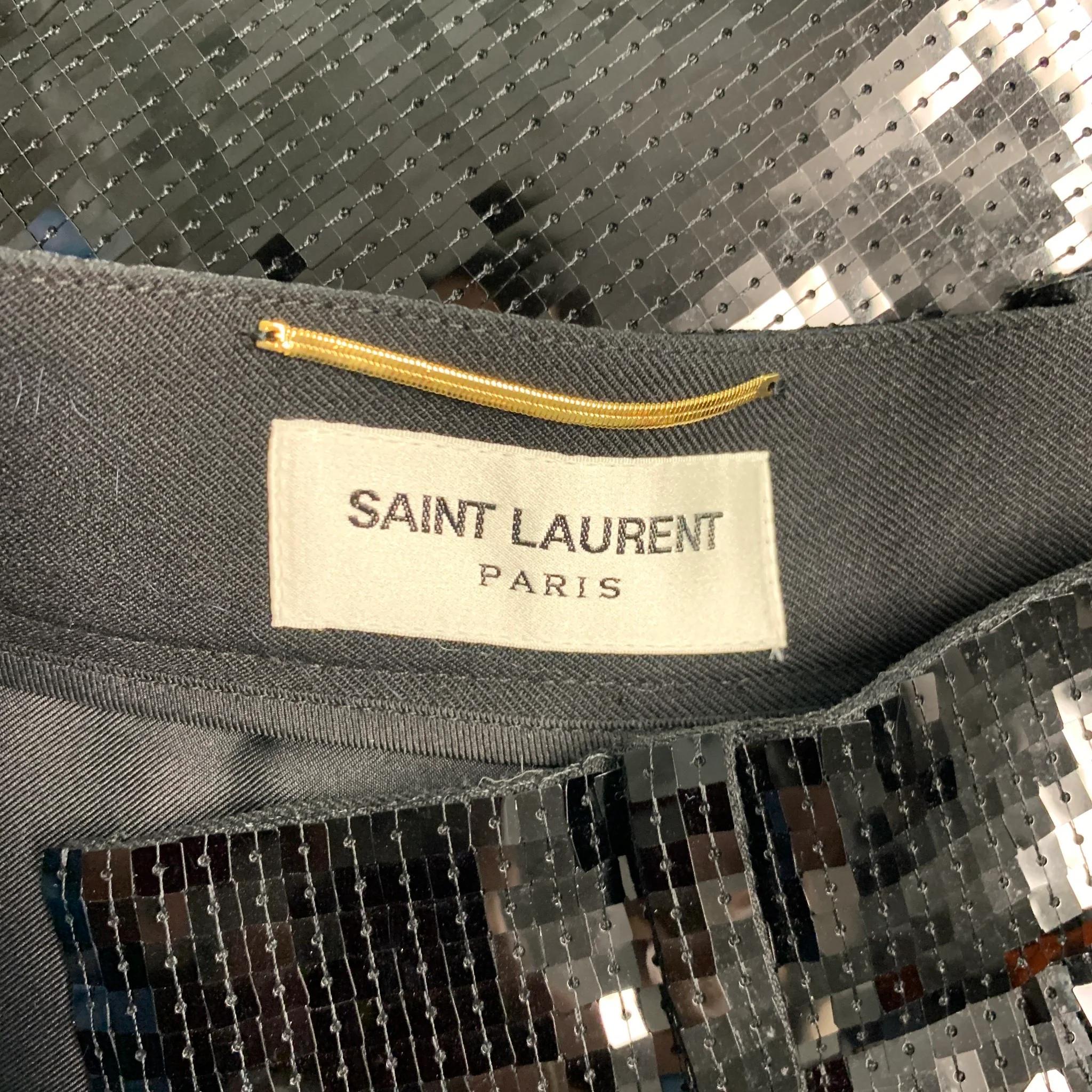 SAINT LAURENT Size 2 Black Wool Pleated Shorts - Image 5